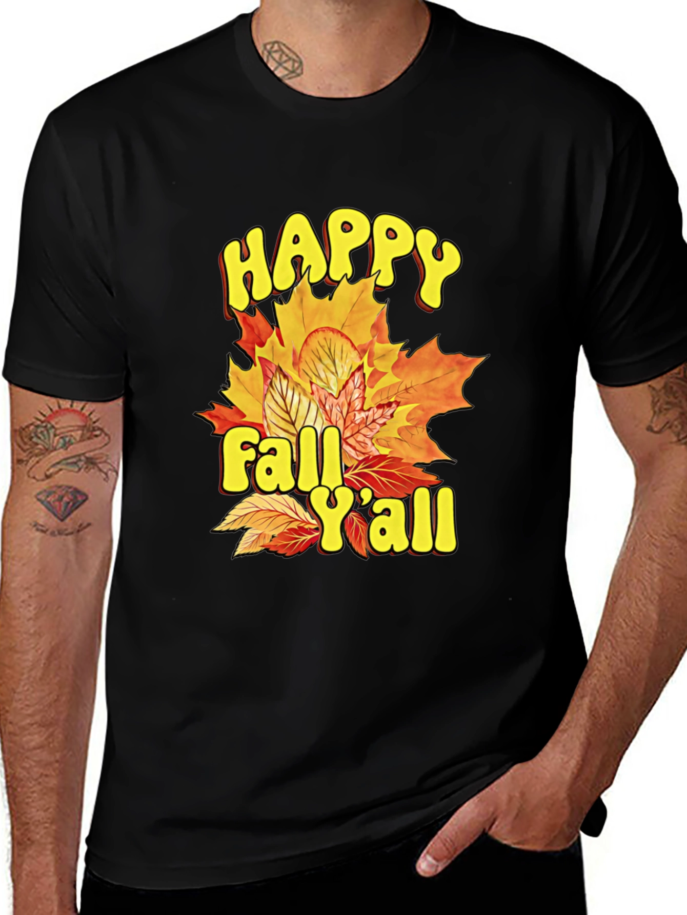 Variant 22 of Happy Fall Y'all T-Shirt - Autumn Design