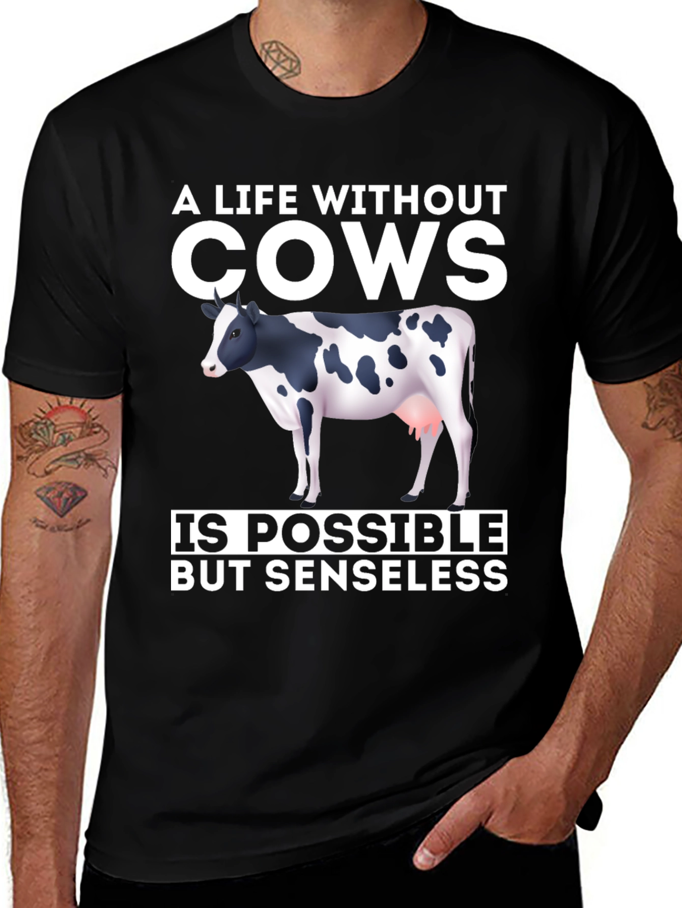 Variant 26 of Funny Cow Lover Graphic T-Shirt