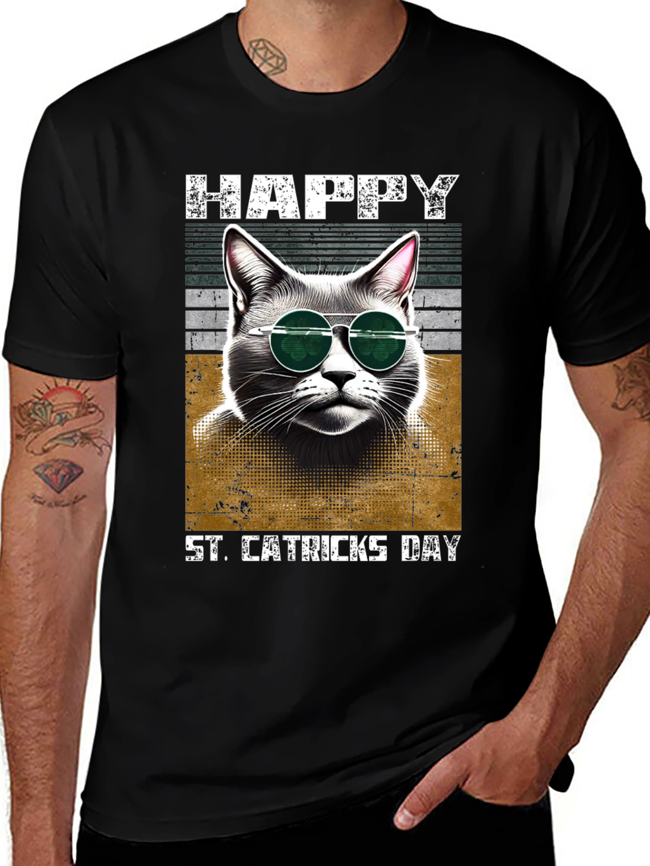 Variant 12 of St. Catricks Day T-Shirt - Funny Cat with Sunglasses