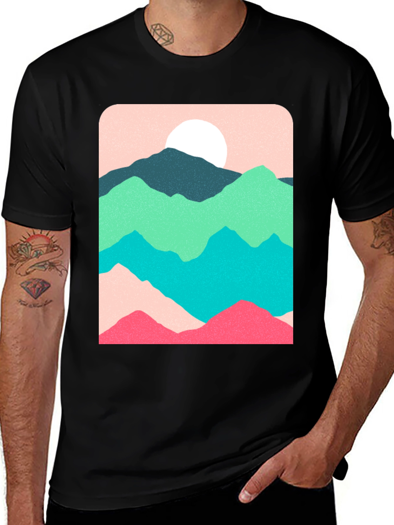 Variant 21 of Abstract Mountain Graphic Tee - Unisex Soft Cotton Shirt