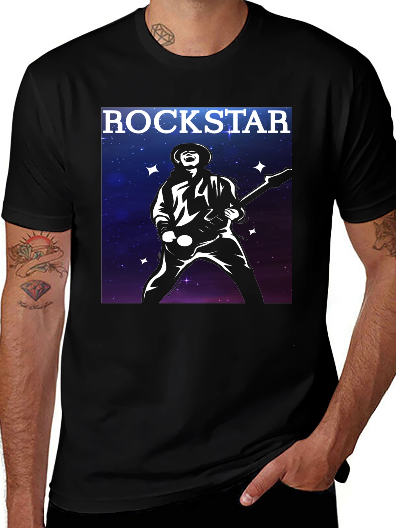 Rockstar Guitarist Black T-Shirt