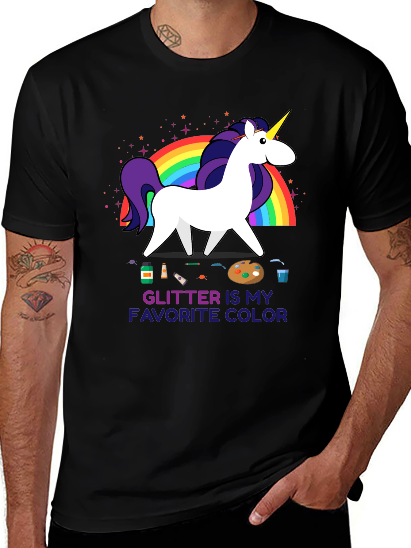 Variant 24 of Glitter is My Favorite Color Unicorn T-Shirt