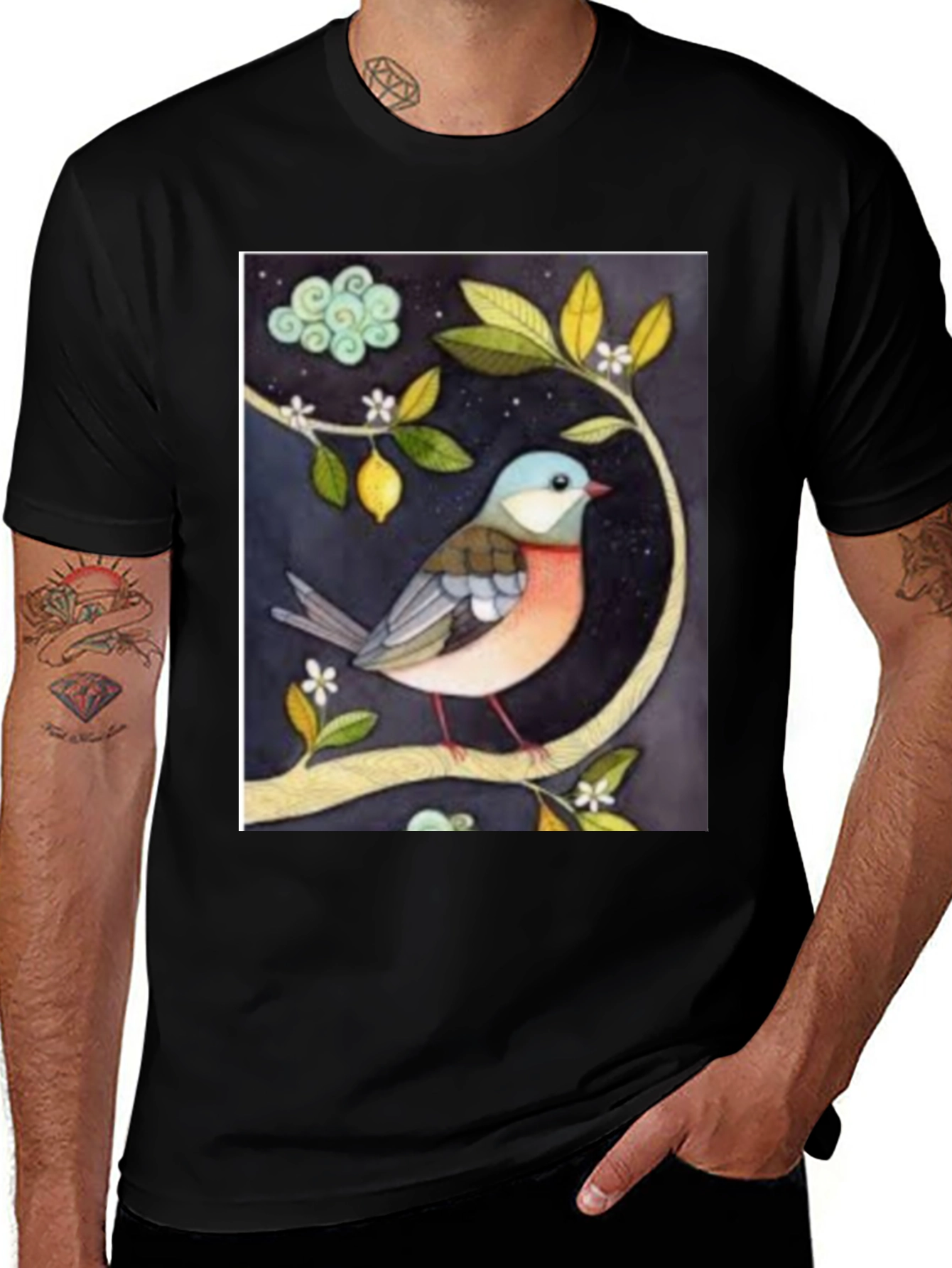 Variant 27 of Bird on Branch Graphic T-Shirt