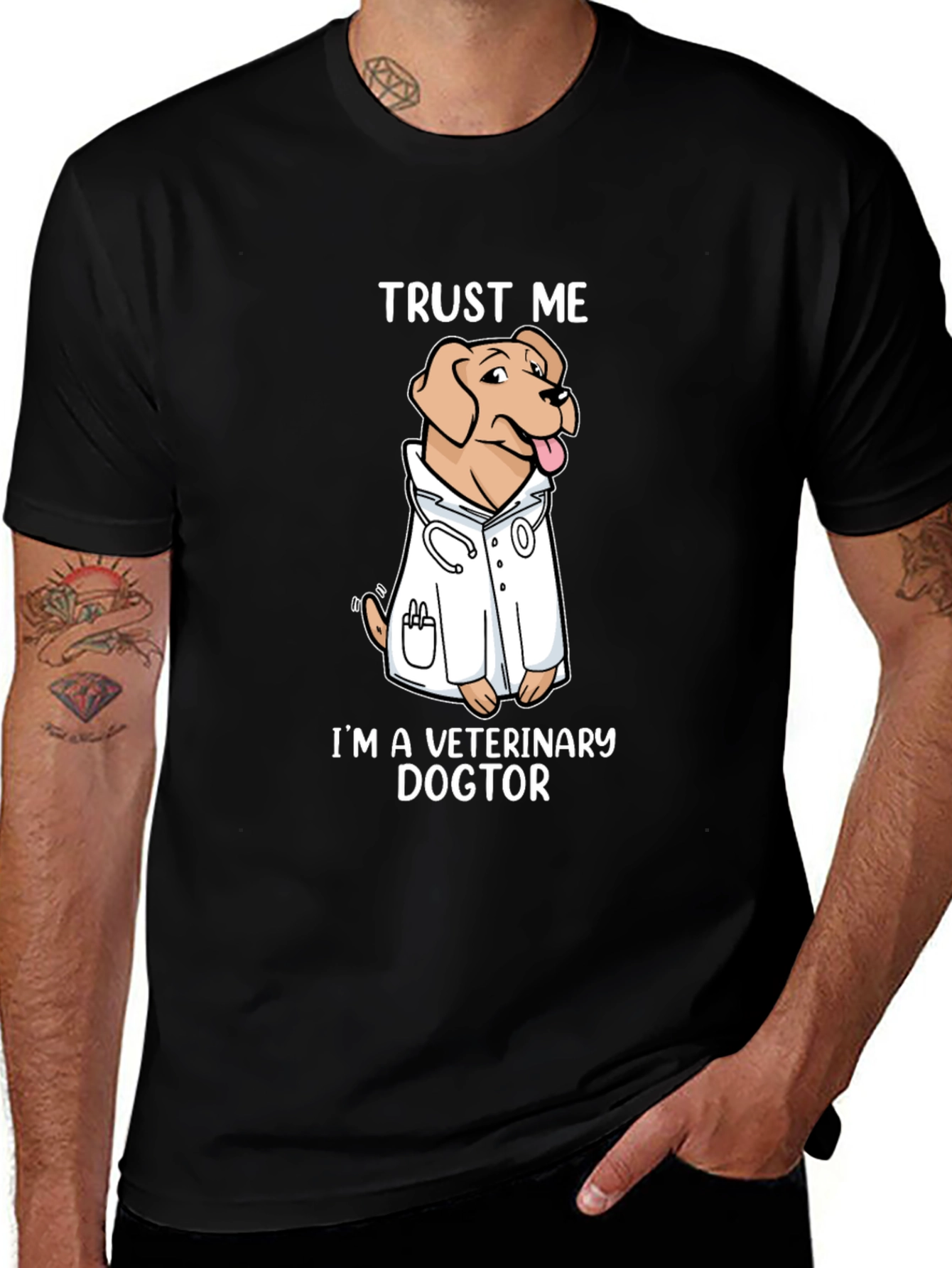 Veterinary Dogtor T-Shirt, Trust Me, Novelty Graphic Tee