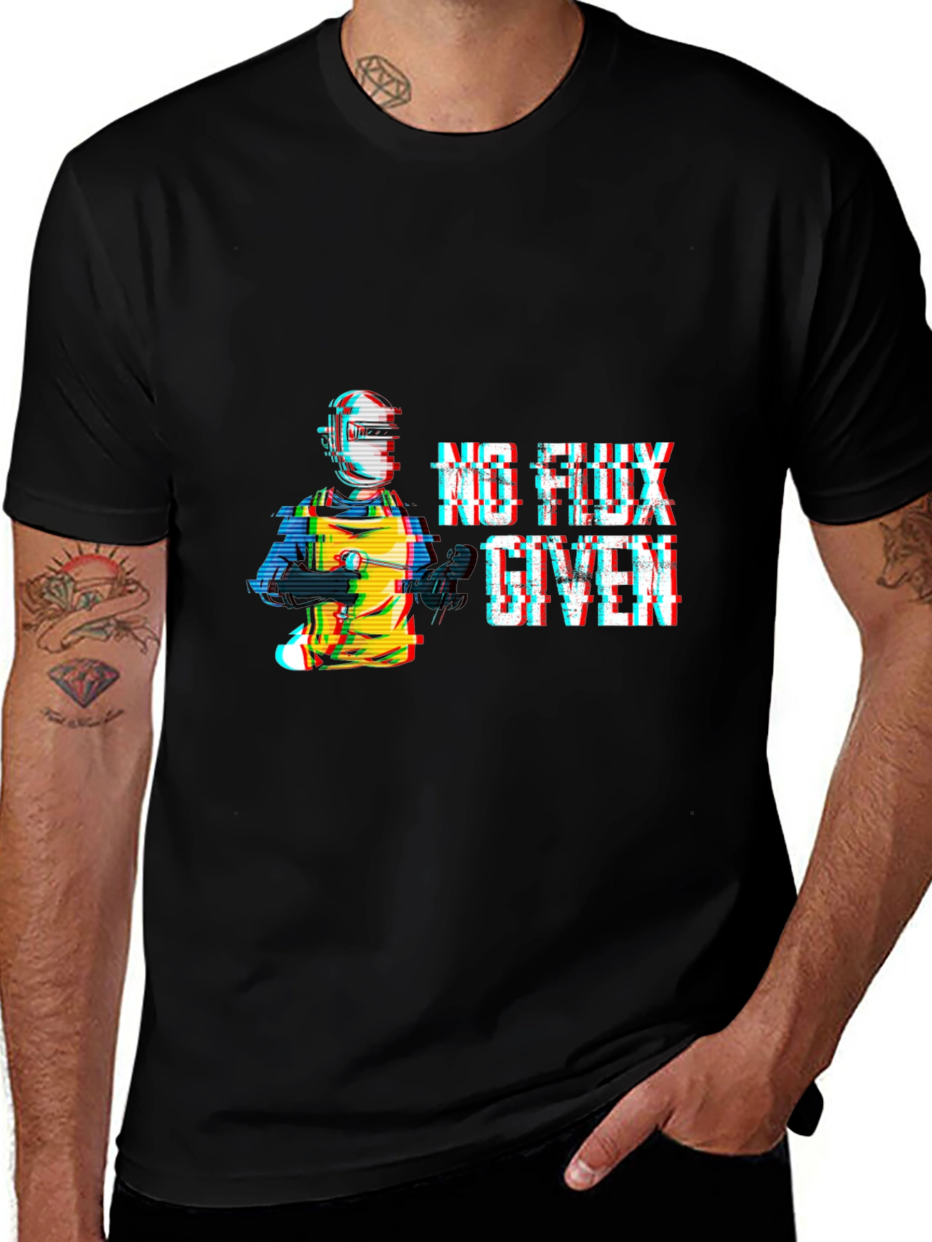 Variant 19 of No Flux Given Black T-Shirt