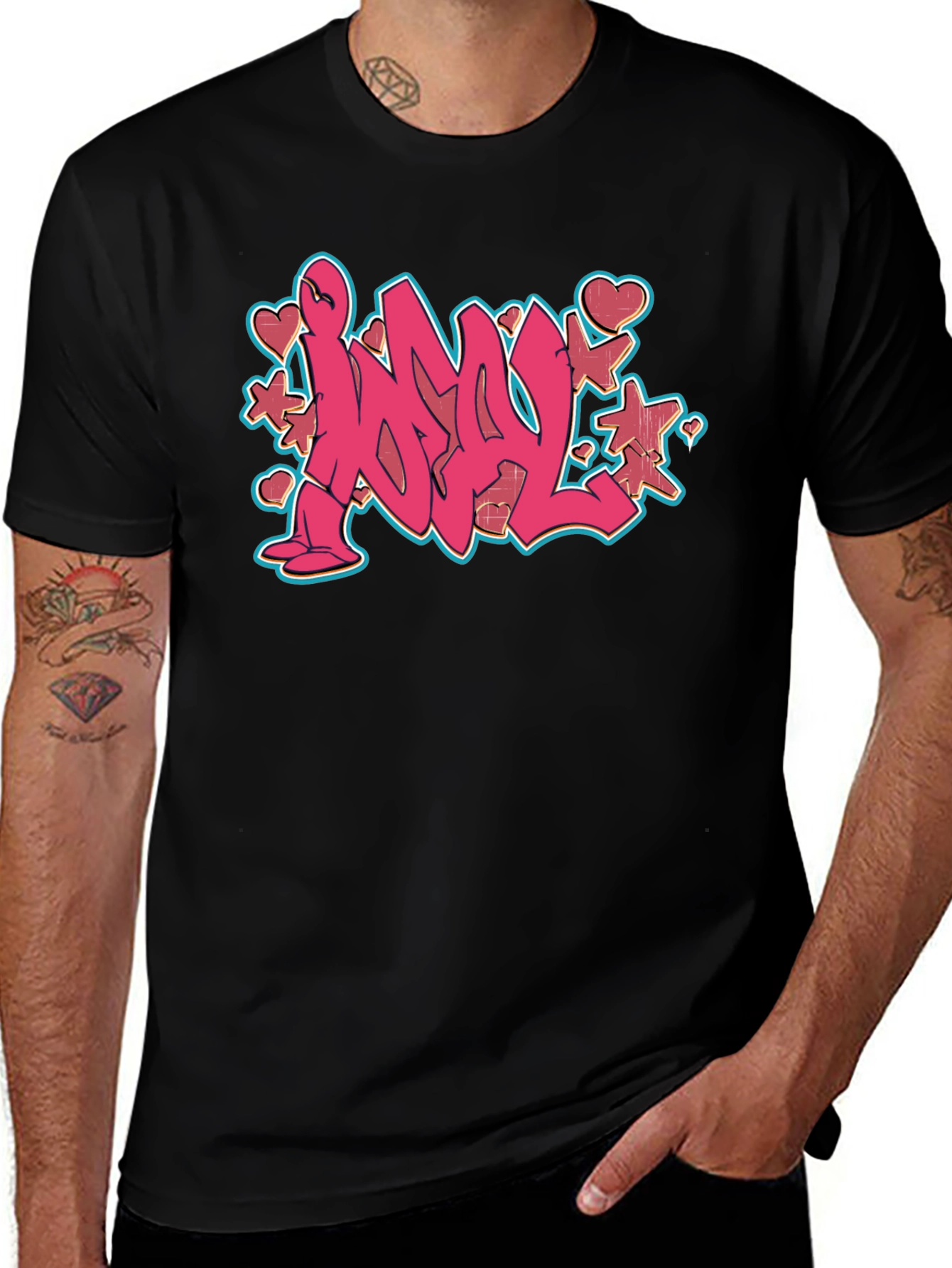 Variant 25 of Graffiti Style Black T-Shirt