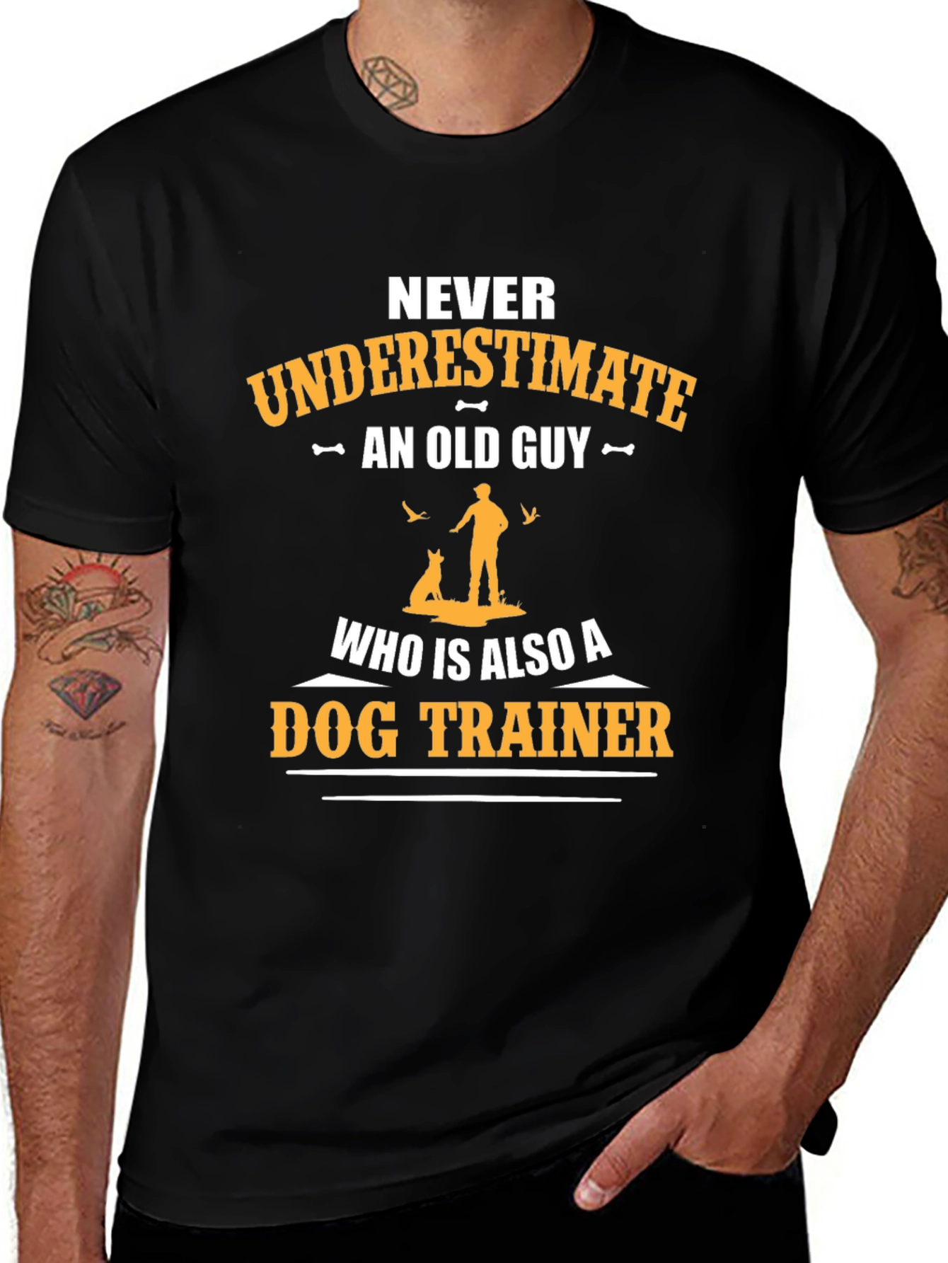 Variant 17 of Never Underestimate Old Guy Dog Trainer T-Shirt
