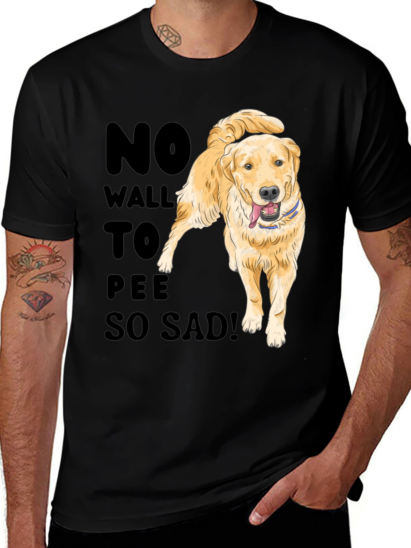 Variant 23 of Dog Lover T-Shirt: No Walls To Pee