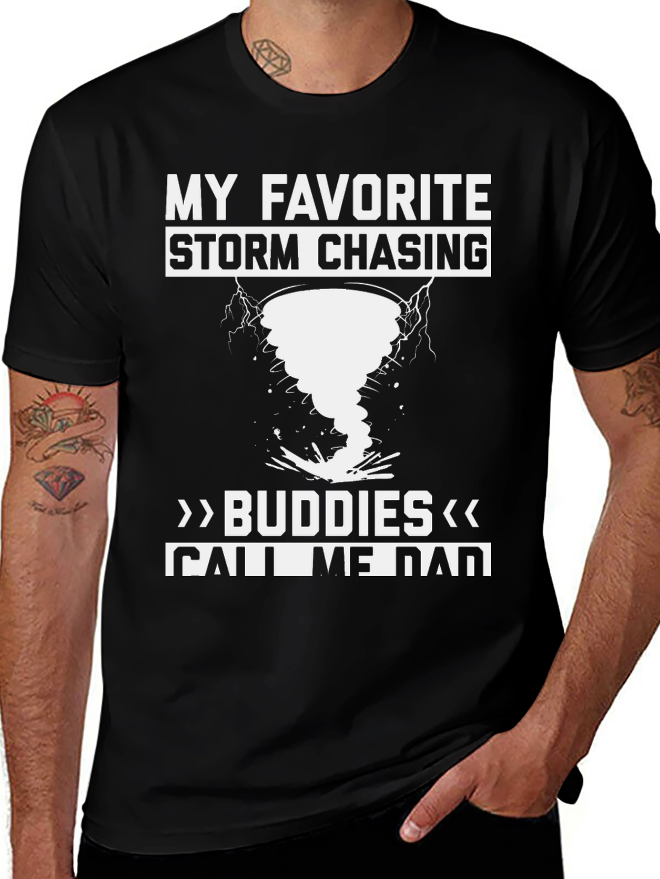Storm Chasing Dad T-Shirt: Tornado Design