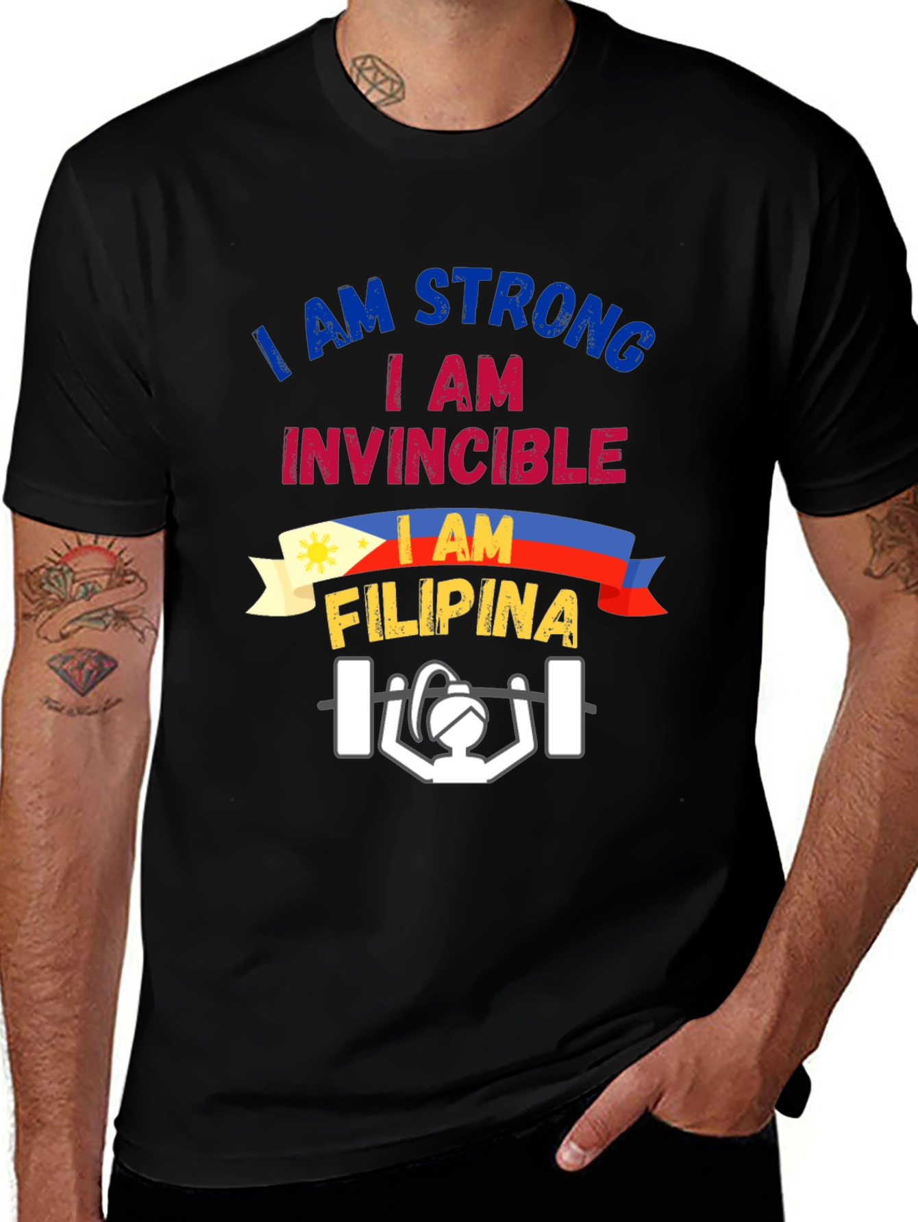 Strong Filipina Weightlifting T-Shirt