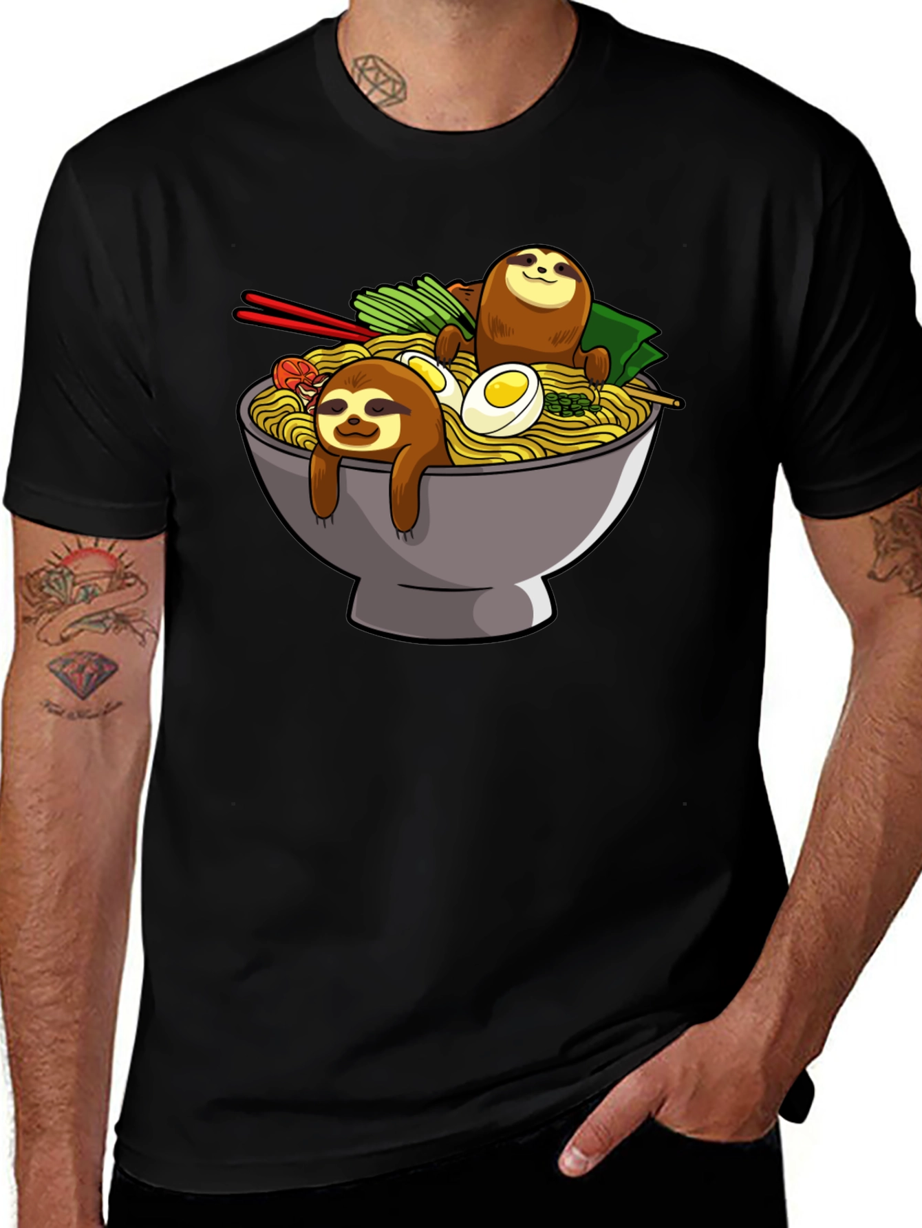 Variant 21 of Sloth Ramen Bowl T-Shirt