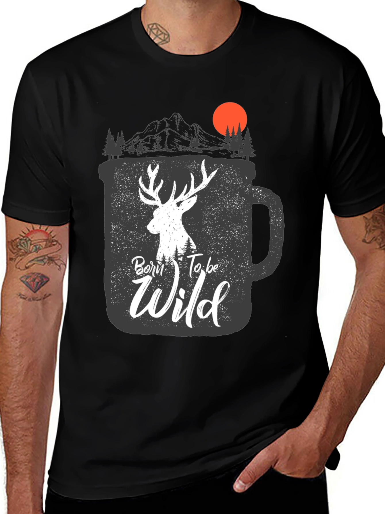 Born To Be Wild Deer Graphic Tee