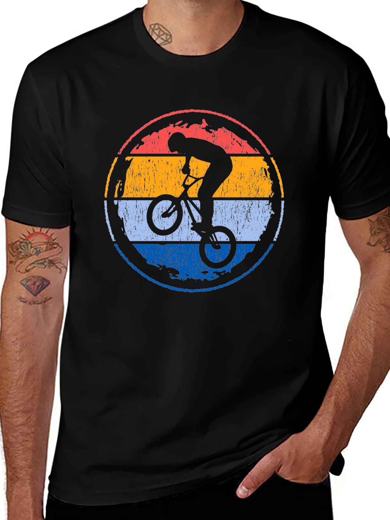 Variant 18 of BMX Rider Graphic Tee - Retro Style