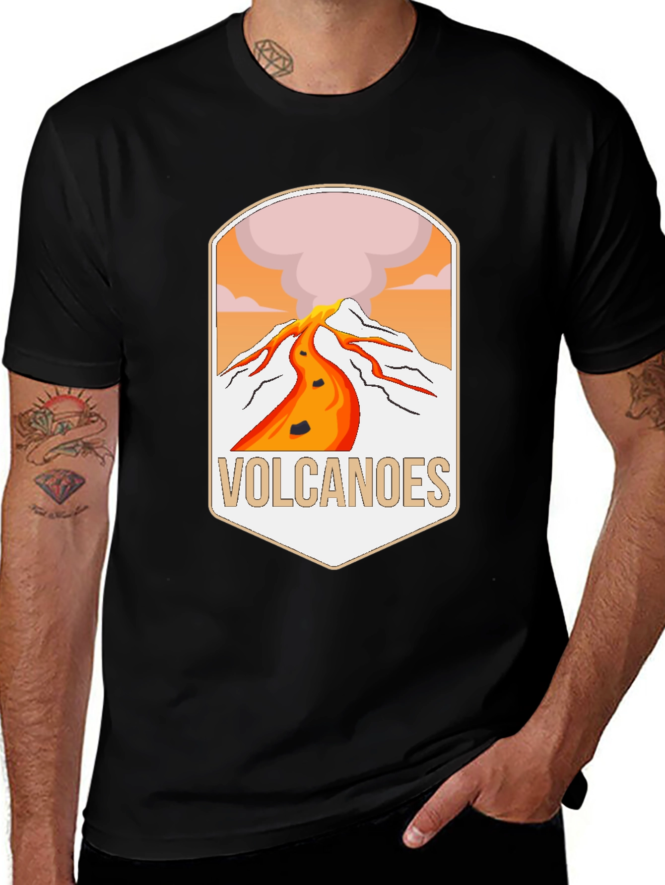 Variant 2 of Volcanoes Graphic Tee - Nature Lover Shirt