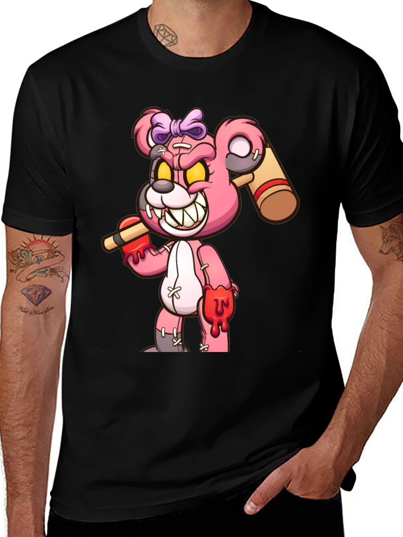 Variant 30 of Scary Bloody Teddy Bear Graphic T-Shirt