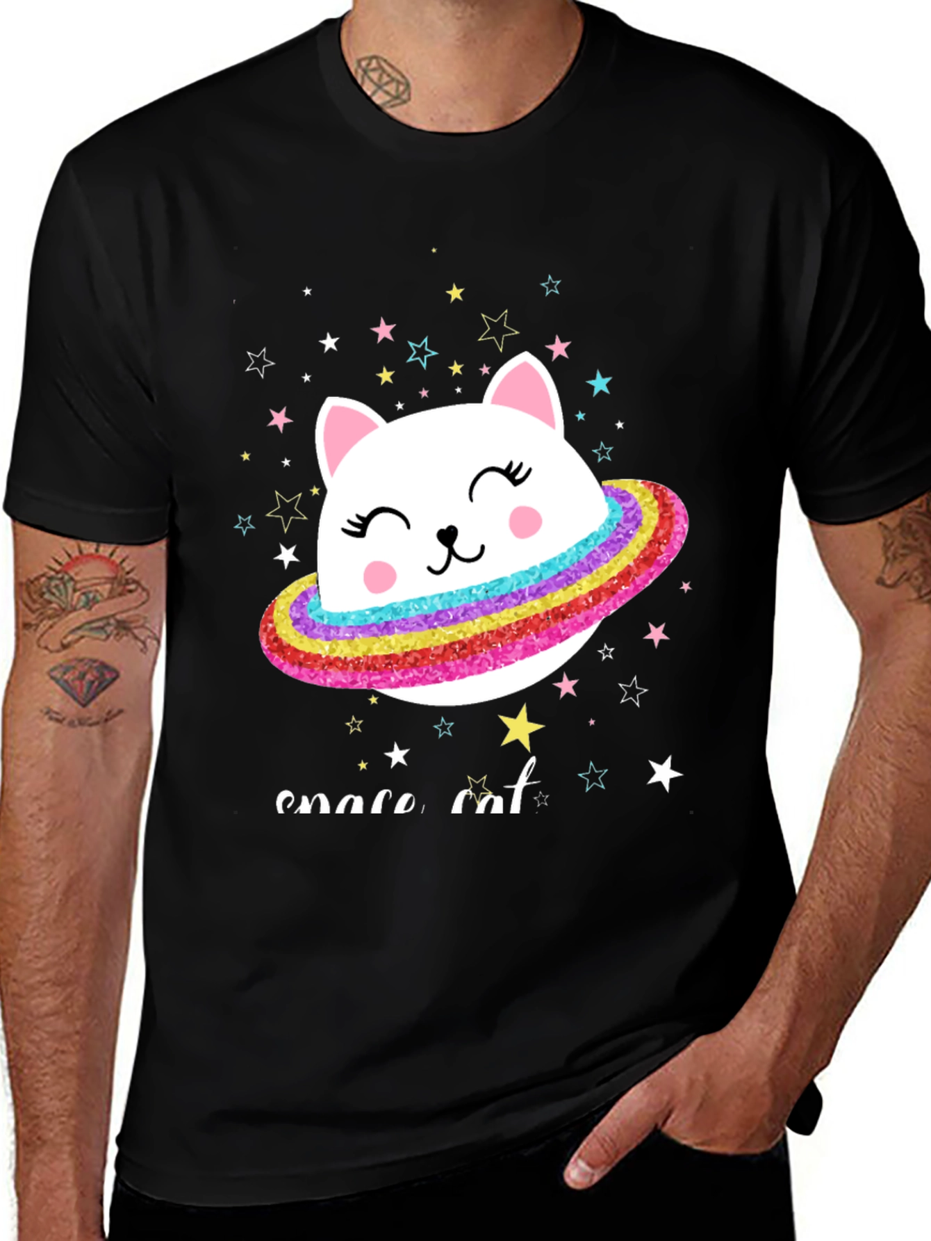 Space Cat T-Shirt - Galaxy Kitten Tee