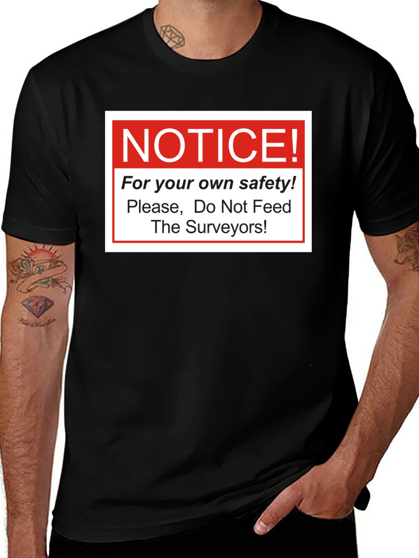 Variant 15 of Funny Surveyor T-Shirt - Do Not Feed