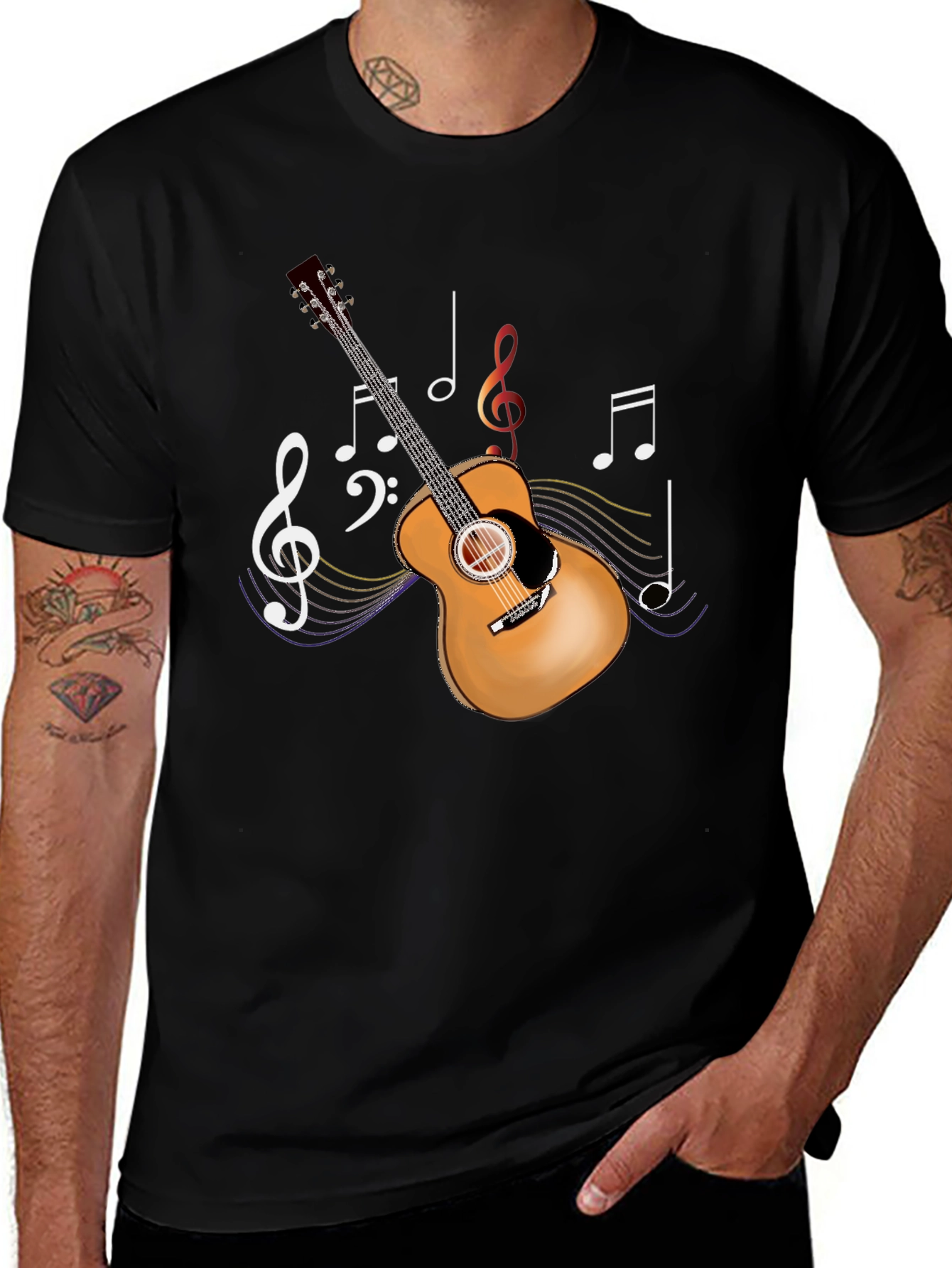 Variant 8 of Musical Guitar Graphic Tee