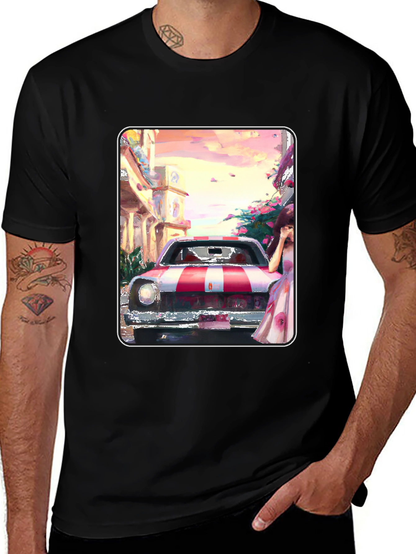 Variant 27 of Classic Car Graphic Tee - Retro Style