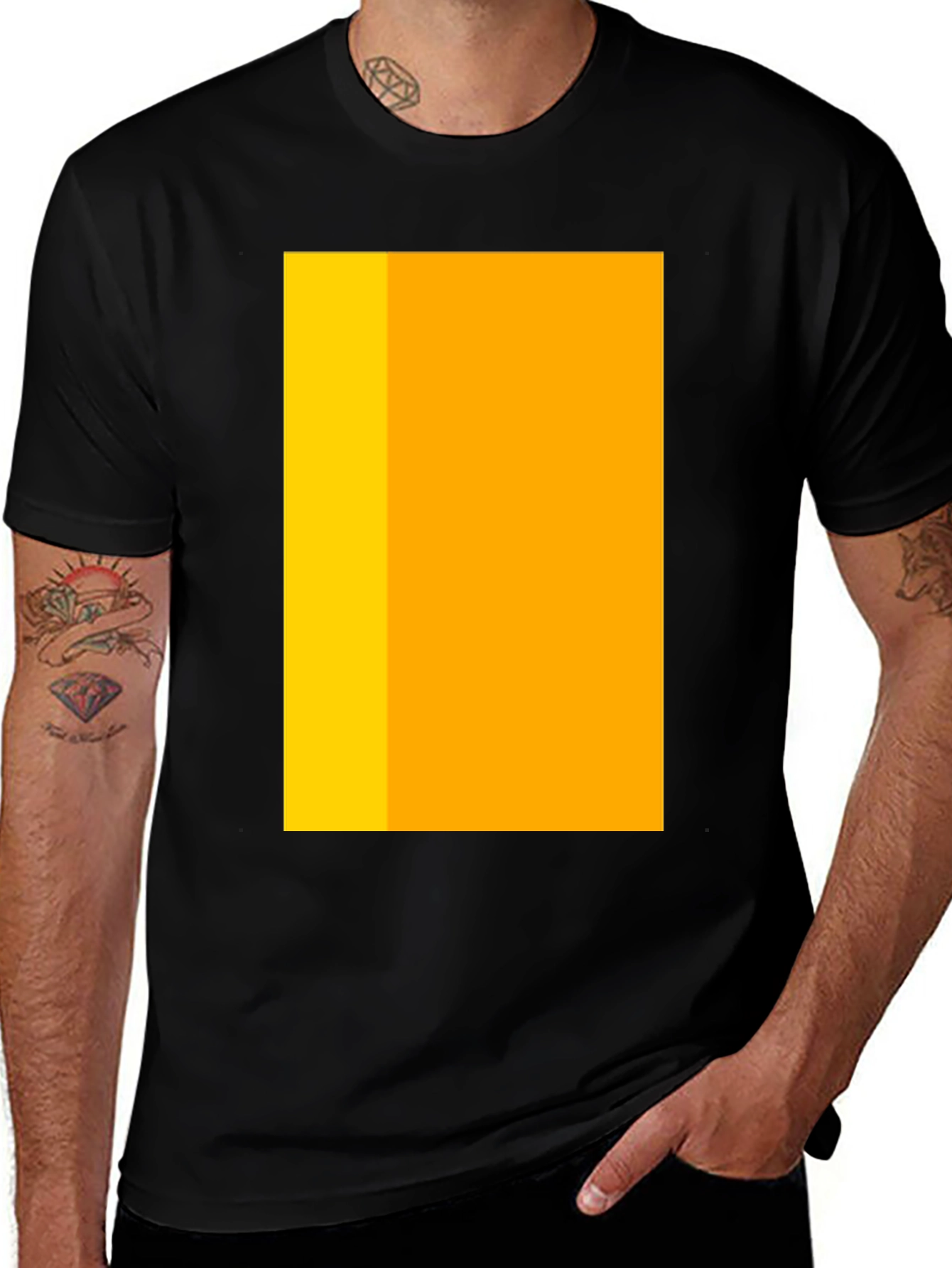 Variant 19 of Modern Black T-Shirt with Geometric Design