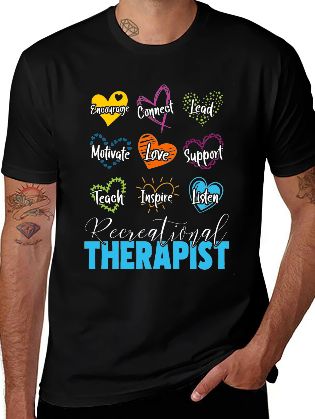 Variant 12 of Recreational Therapist Heart Graphic T-Shirt