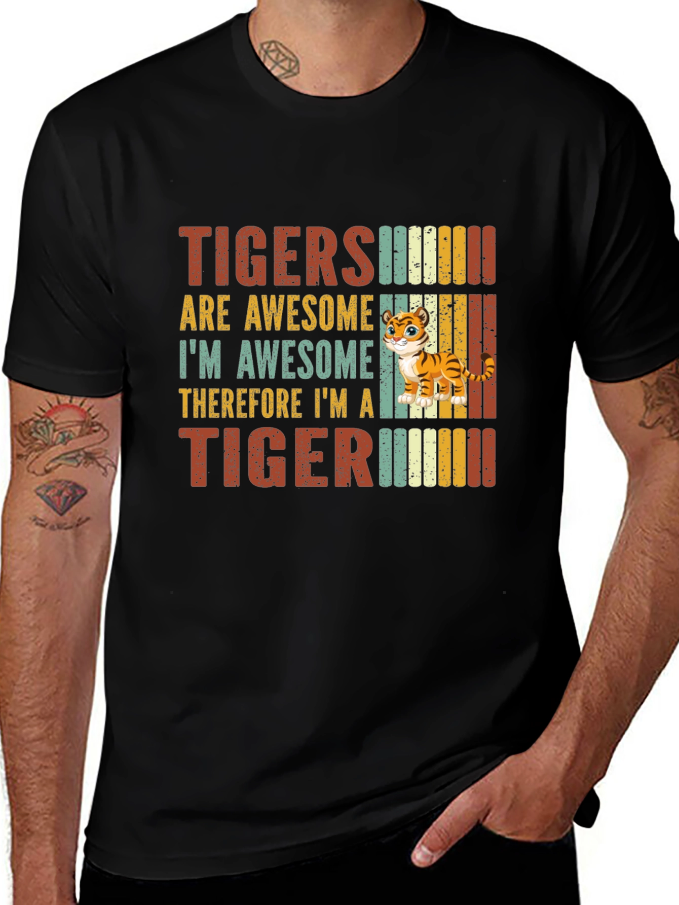 Variant 2 of Tigers Are Awesome Graphic T-Shirt