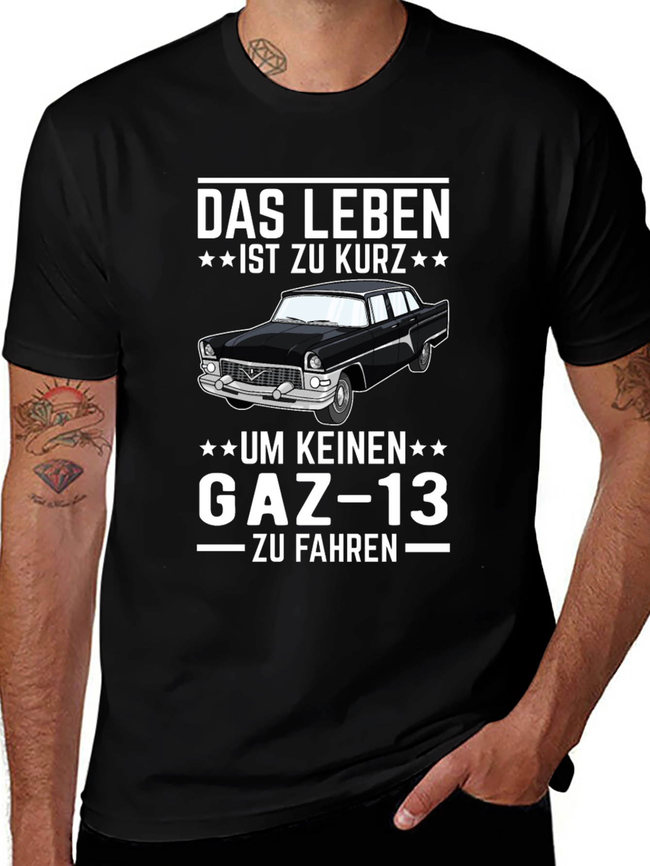 Variant 21 of Das Leben Gaz-13 T-Shirt - Car Enthusiast Tee