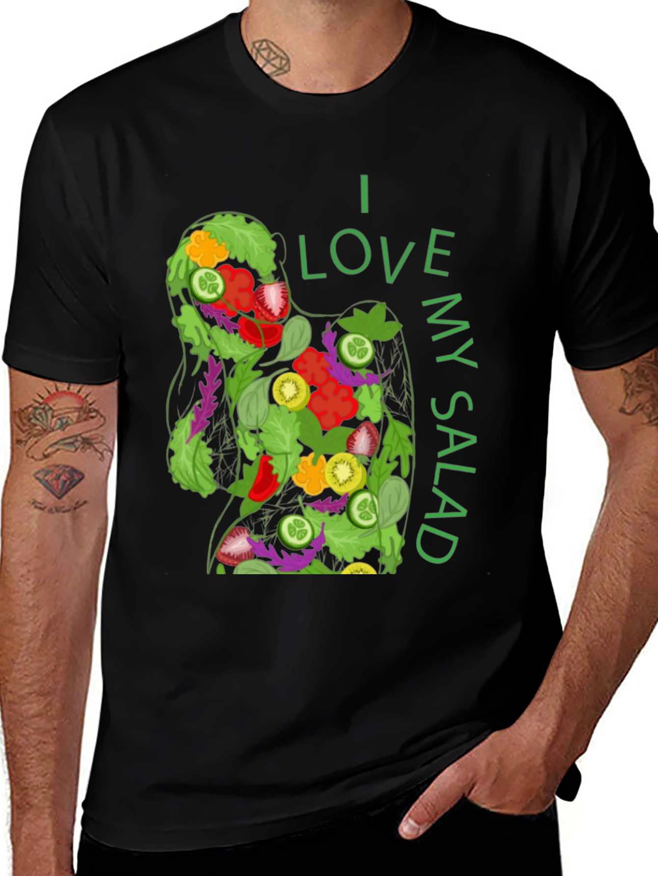 Variant 7 of I Love My Salad T-Shirt - Funny Vegan Vegetarian Tee