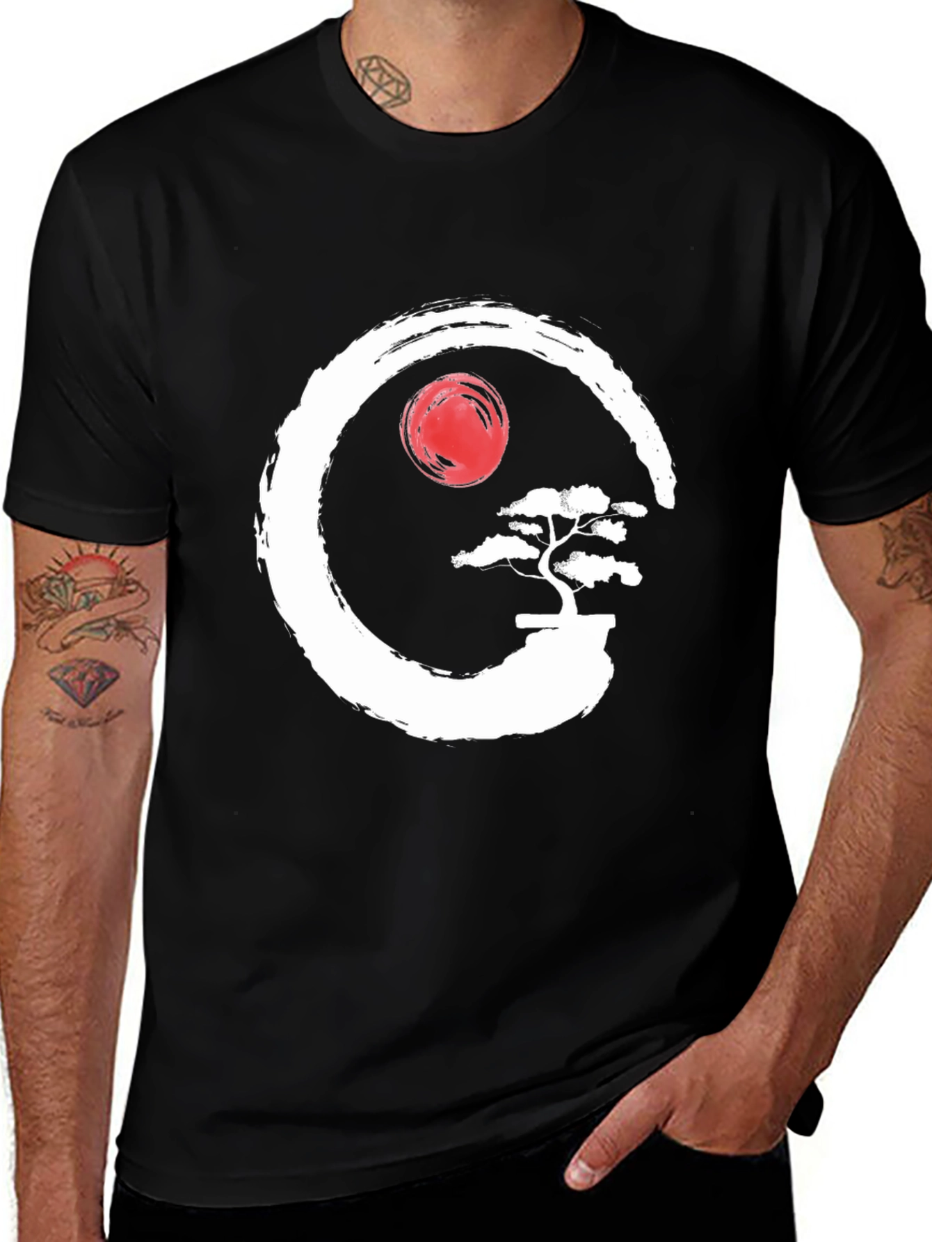 Variant 29 of Zen Bonsai T-Shirt - Artistic Graphic Tee