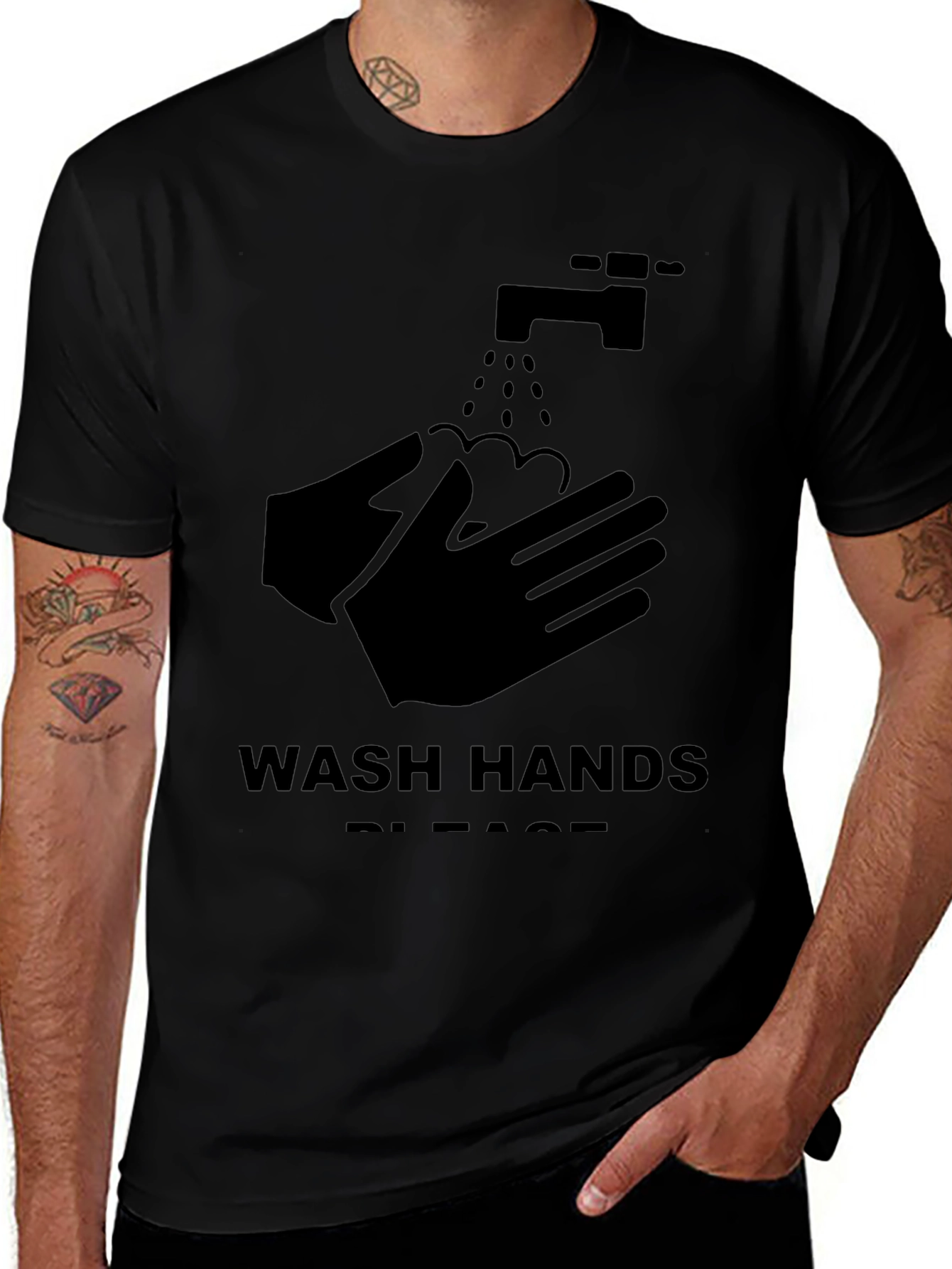 Variant 16 of Wash Hands Please Graphic T-Shirt