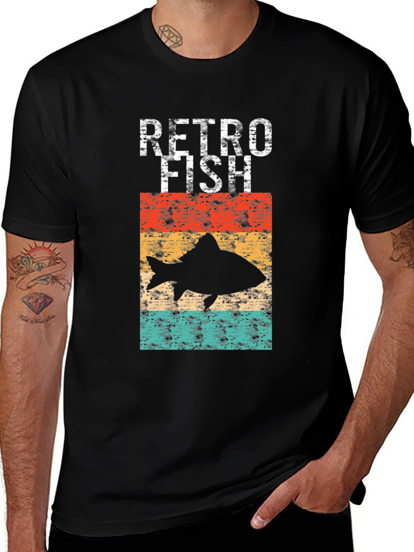 Variant 19 of Retro Fish Graphic T-Shirt - Vintage Style