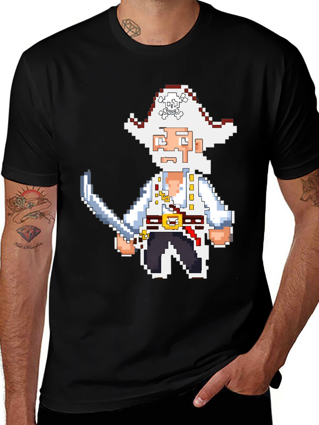 Variant 26 of Pixel Pirate Tee - Retro Gaming Shirt