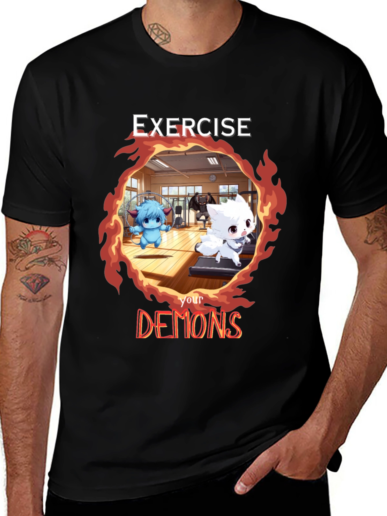 Variant 21 of Exercise Your Demons Graphic Tee