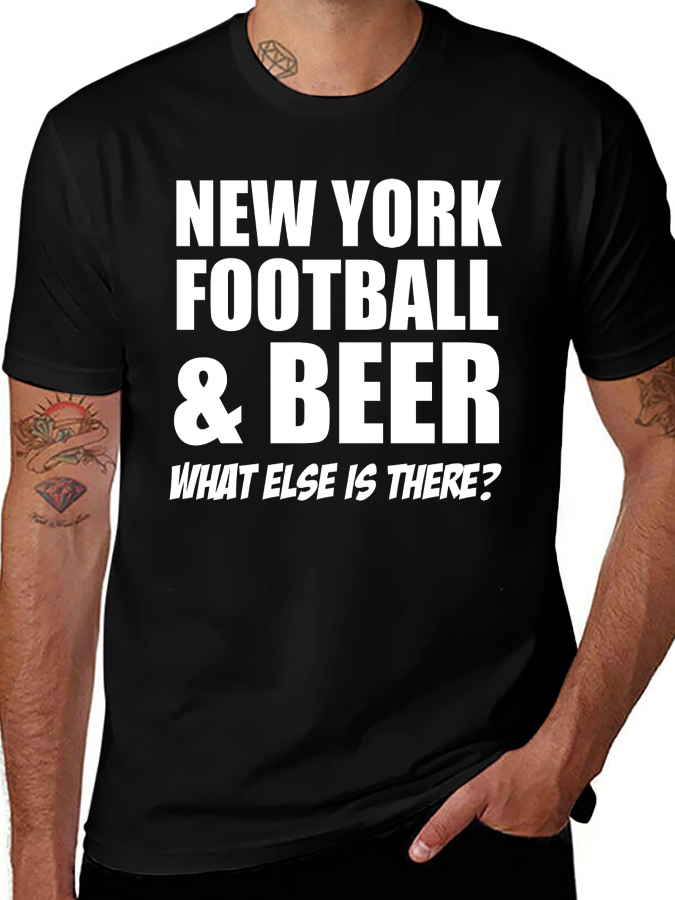 Variant 7 of New York Football & Beer T-Shirt