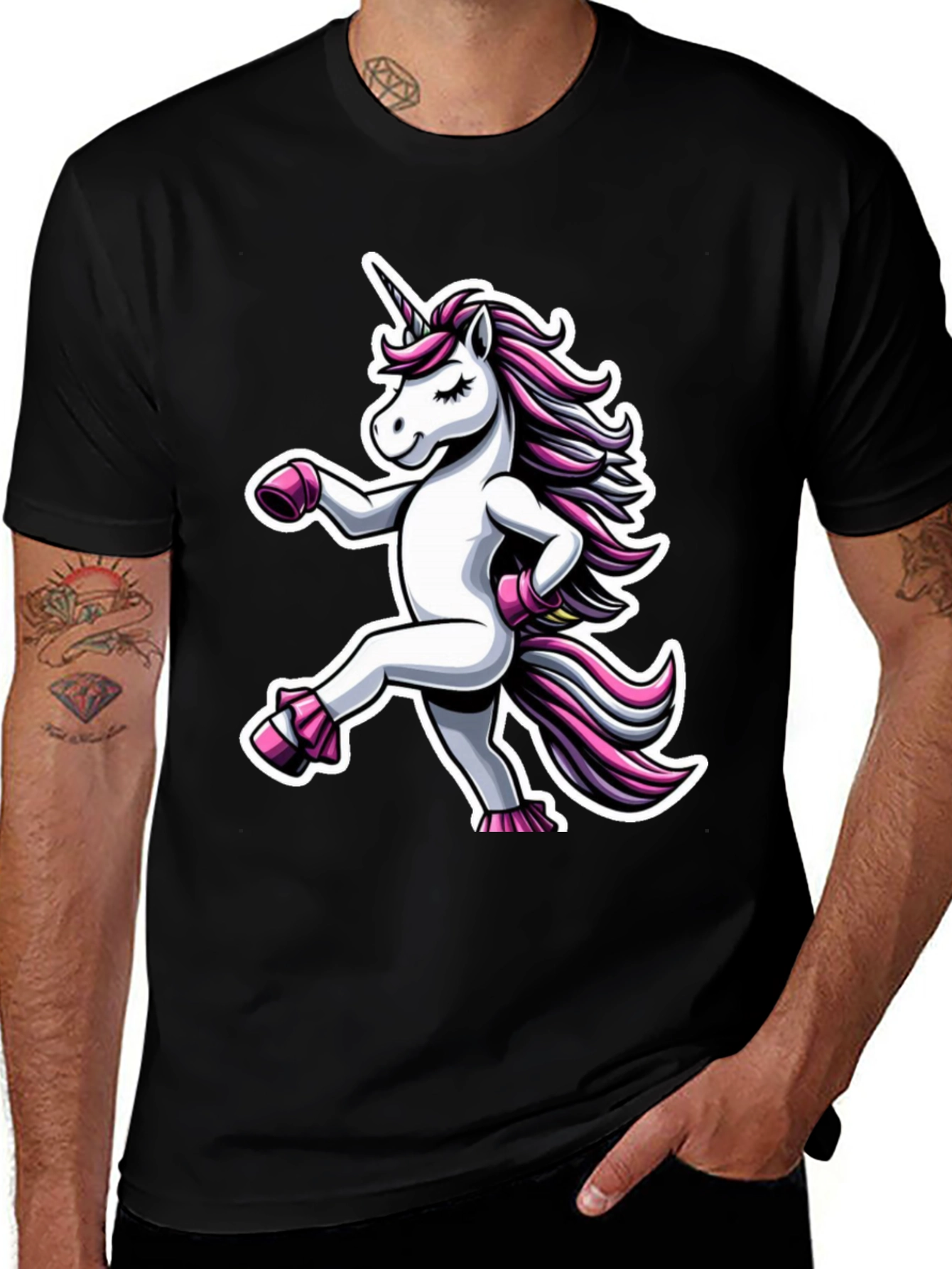 Variant 2 of Unicorn T-Shirt - Funny Graphic Tee for Men