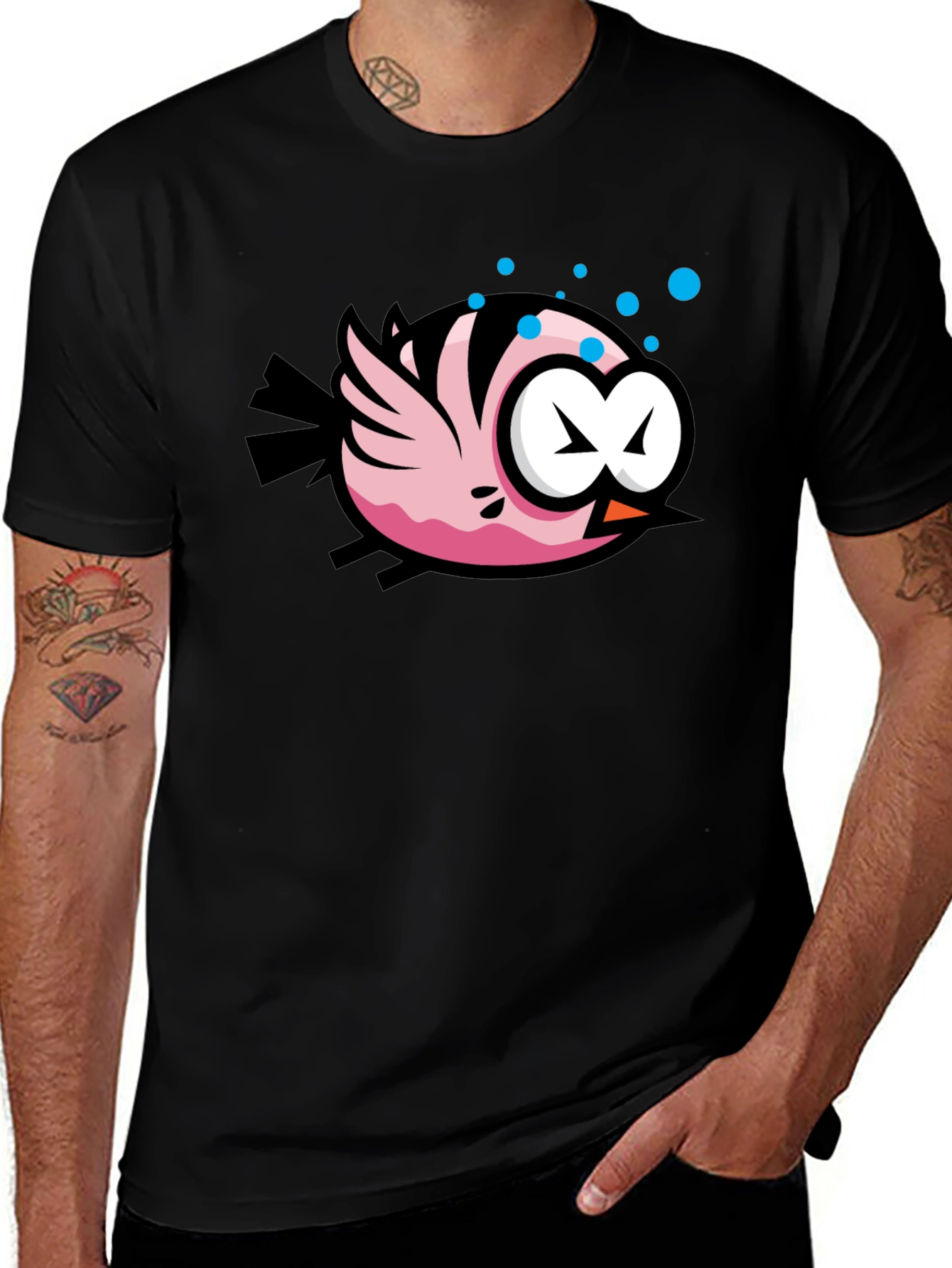 Variant 17 of Cartoon Bird Graphic Tee - Funny Animal T-Shirt