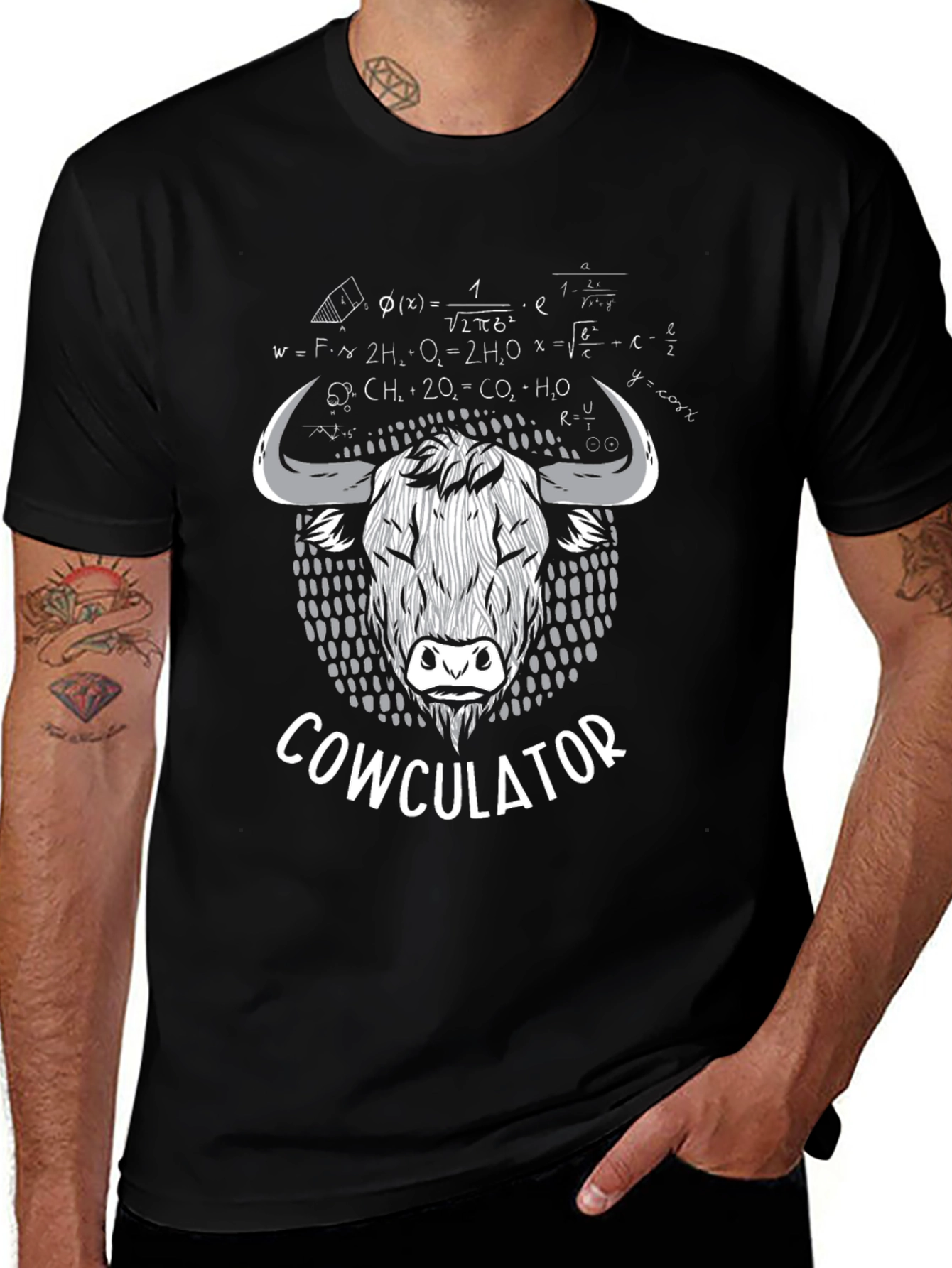 Variant 7 of Cowculator T-Shirt | Funny Math & Science Tee