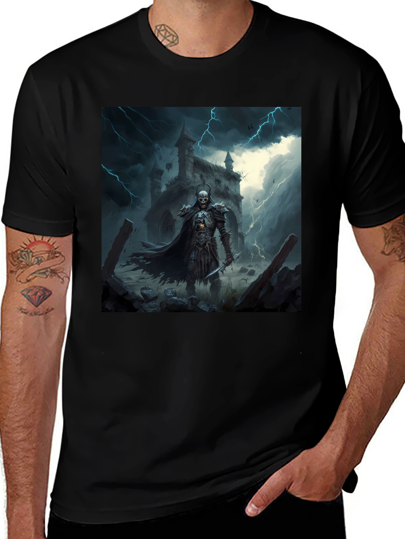 Variant 8 of Grim Reaper T-Shirt: Haunting Gothic Design