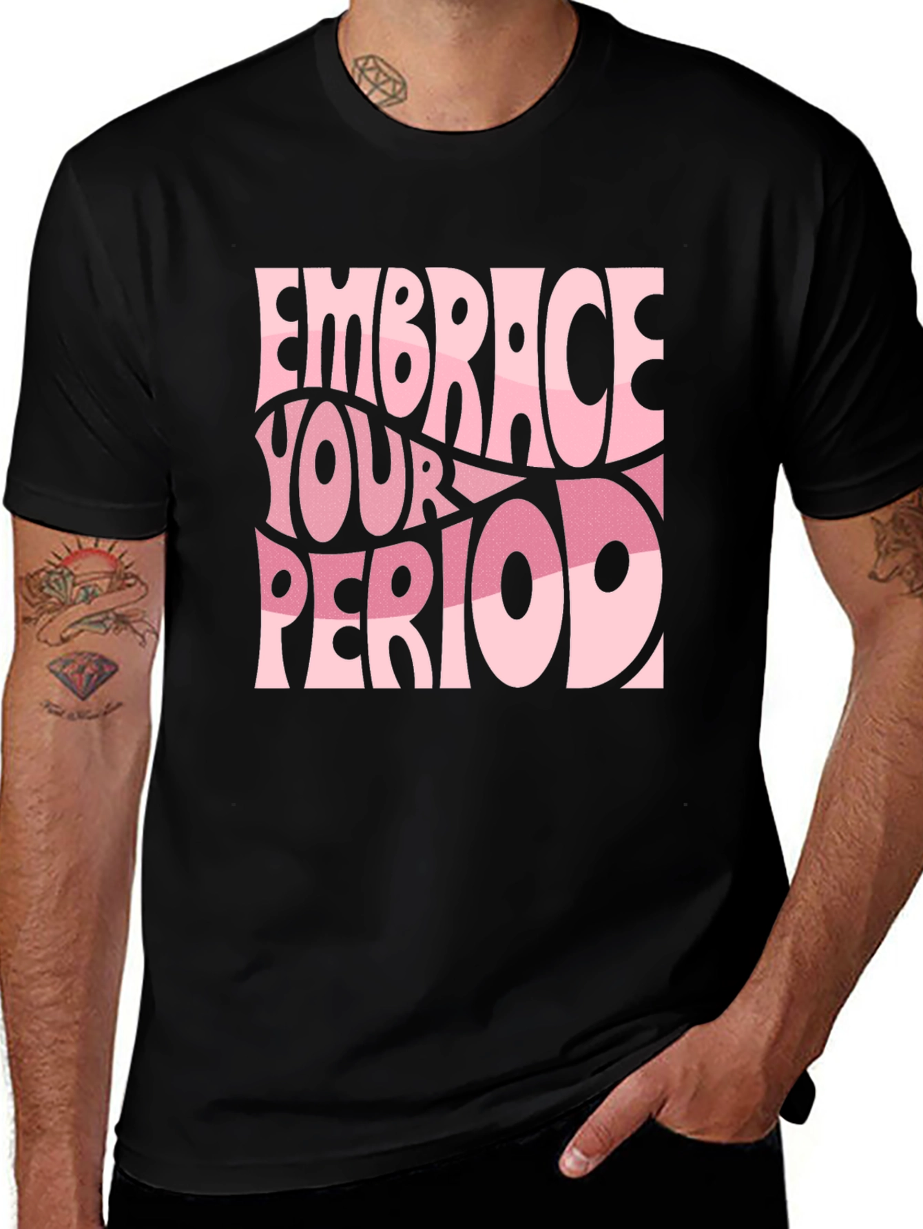 Variant 20 of Embrace Your Period Graphic Tee - Black