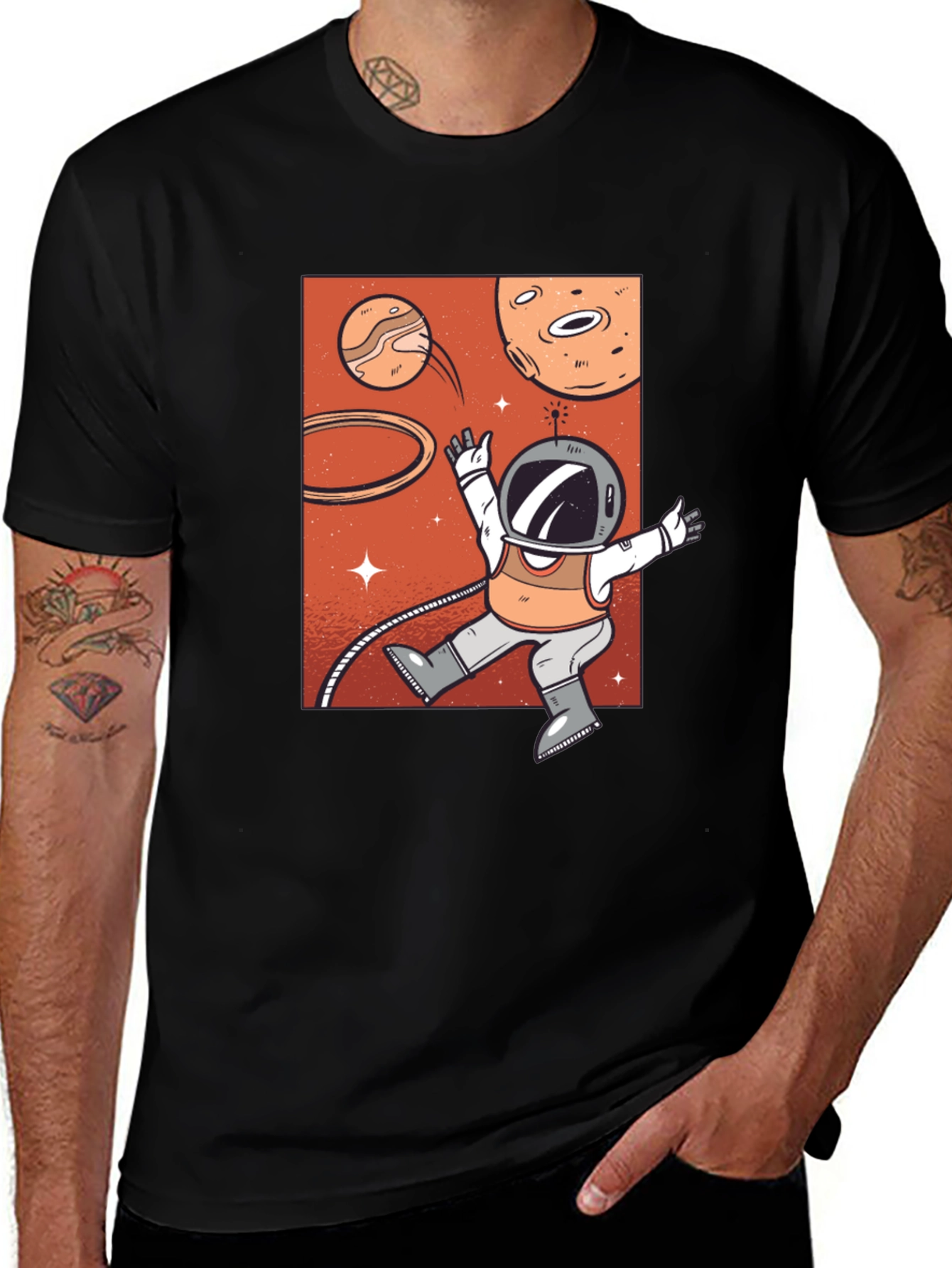 Variant 4 of Astronaut Space T-Shirt - Men's Graphic Tee