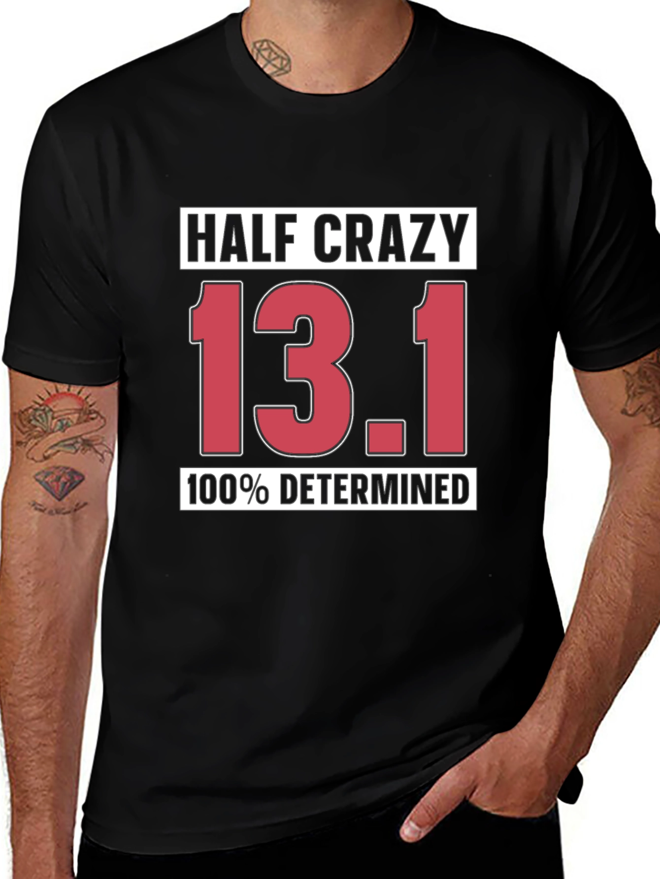 Variant 9 of Half Crazy 13.1 Determined Black T-Shirt