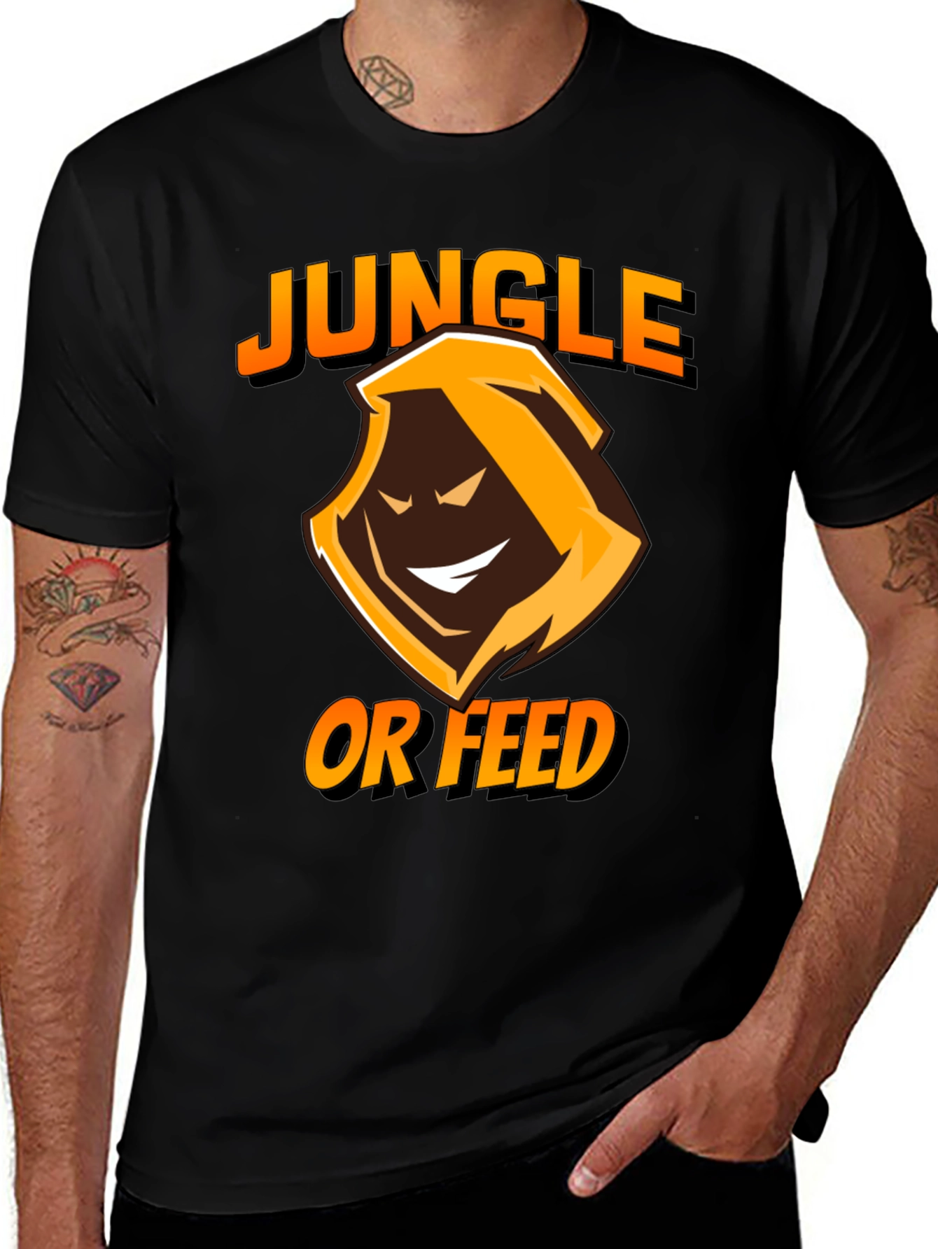 Variant 11 of Jungle or Feed Black T-Shirt