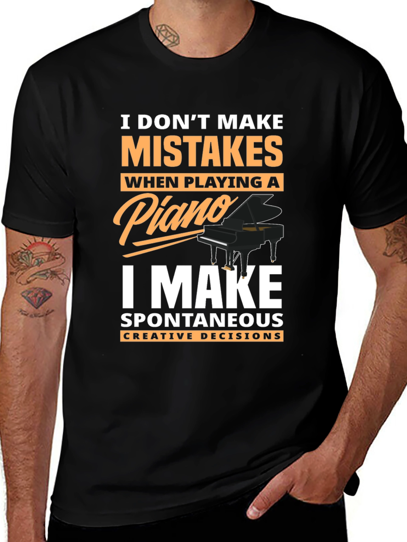 Variant 12 of Funny Piano Player T-Shirt