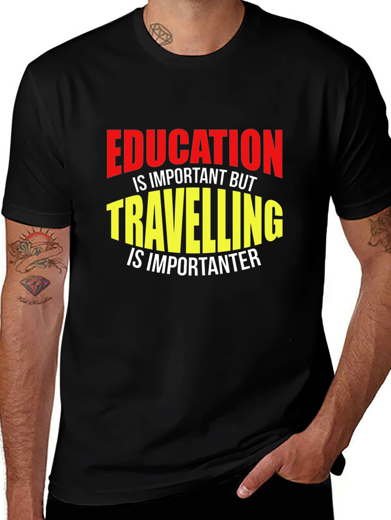 Variant 24 of Education vs Travel Graphic Tee