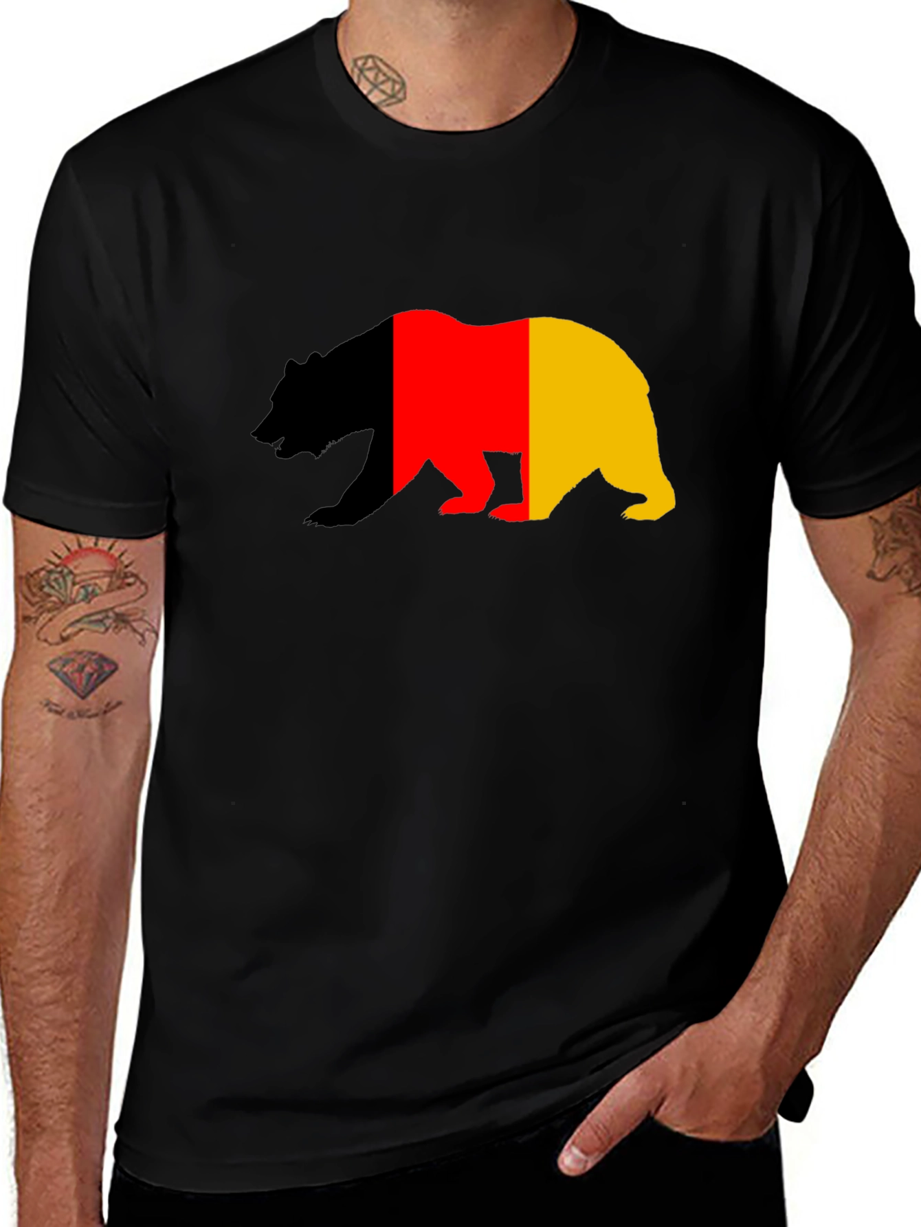 German Flag Bear T-Shirt - Deutschland Pride