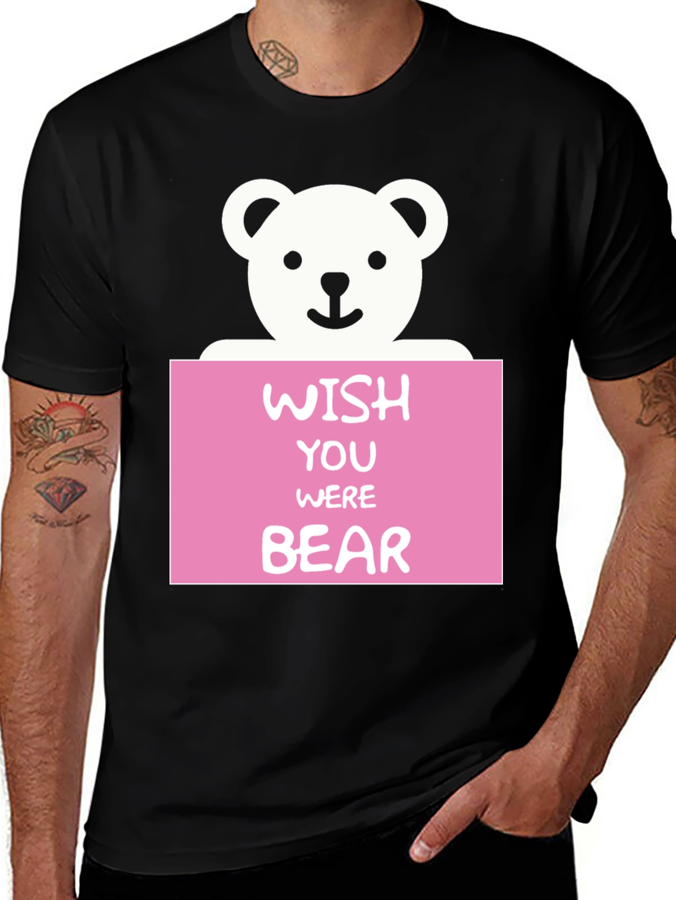 Variant 12 of Wish You Were Bear T-Shirt - Cute Graphic Tee
