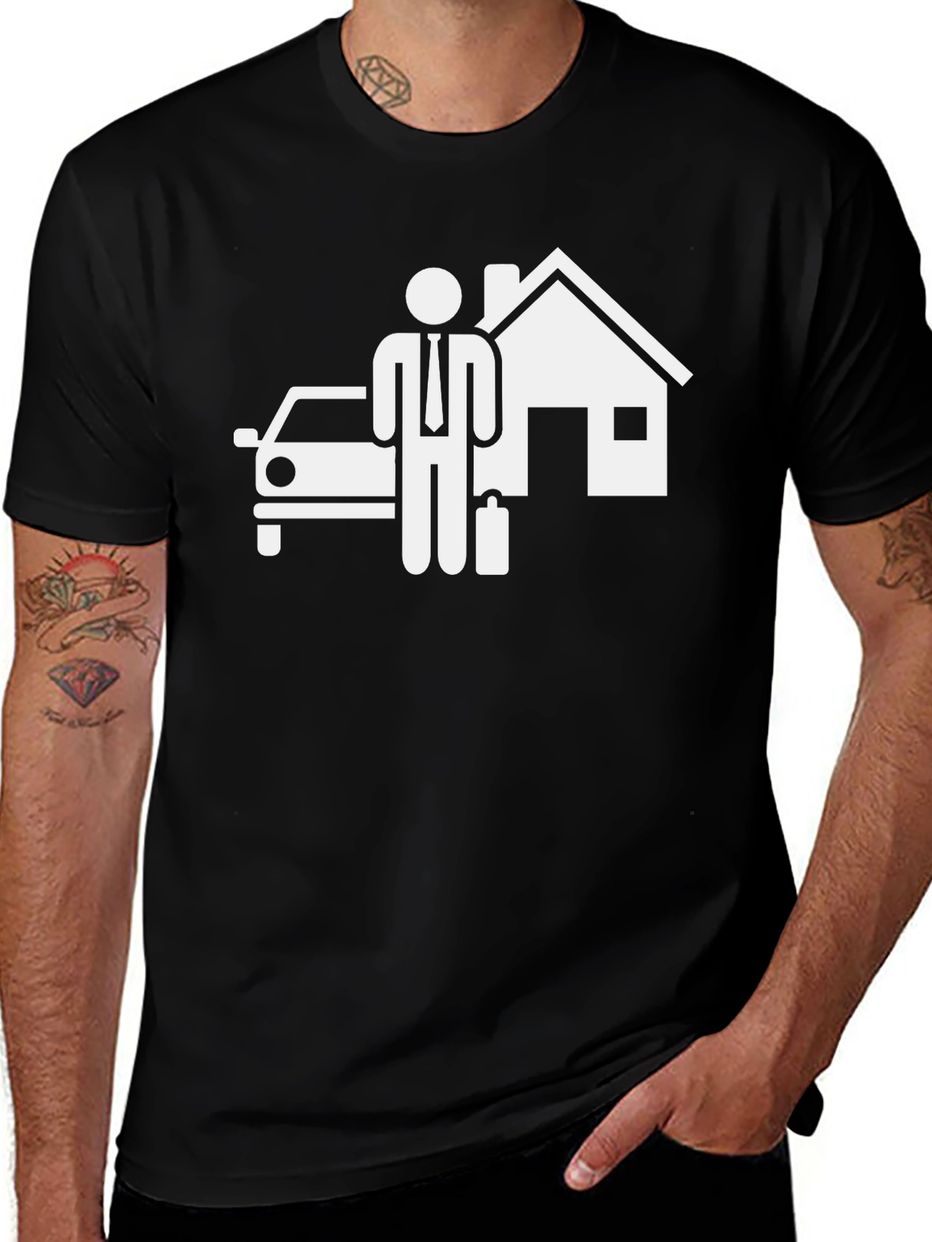 Variant 10 of Modern Man T-Shirt - Car, Home, and Success