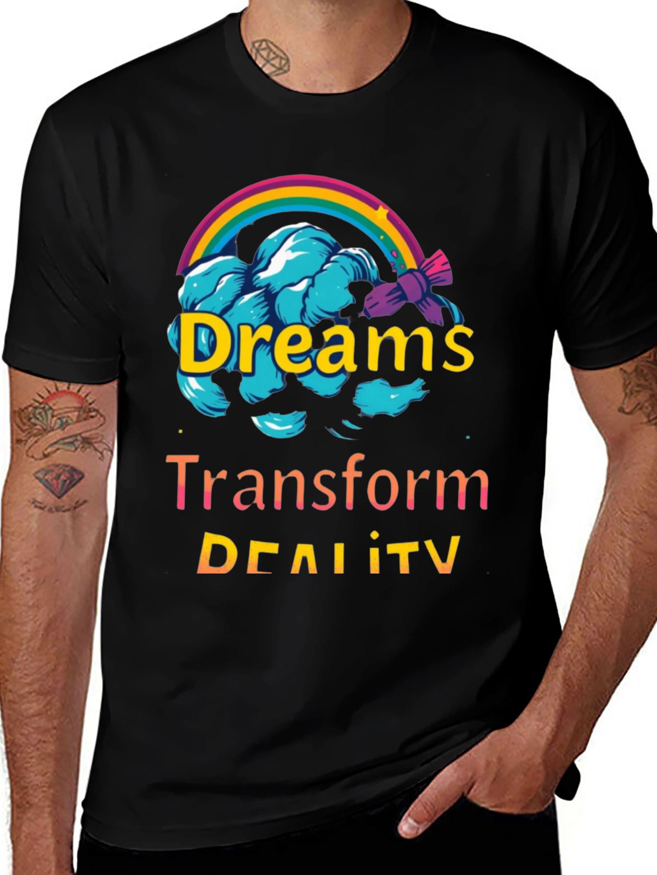 Variant 26 of Dreams Transform Reality T-Shirt, Cotton, Stylish