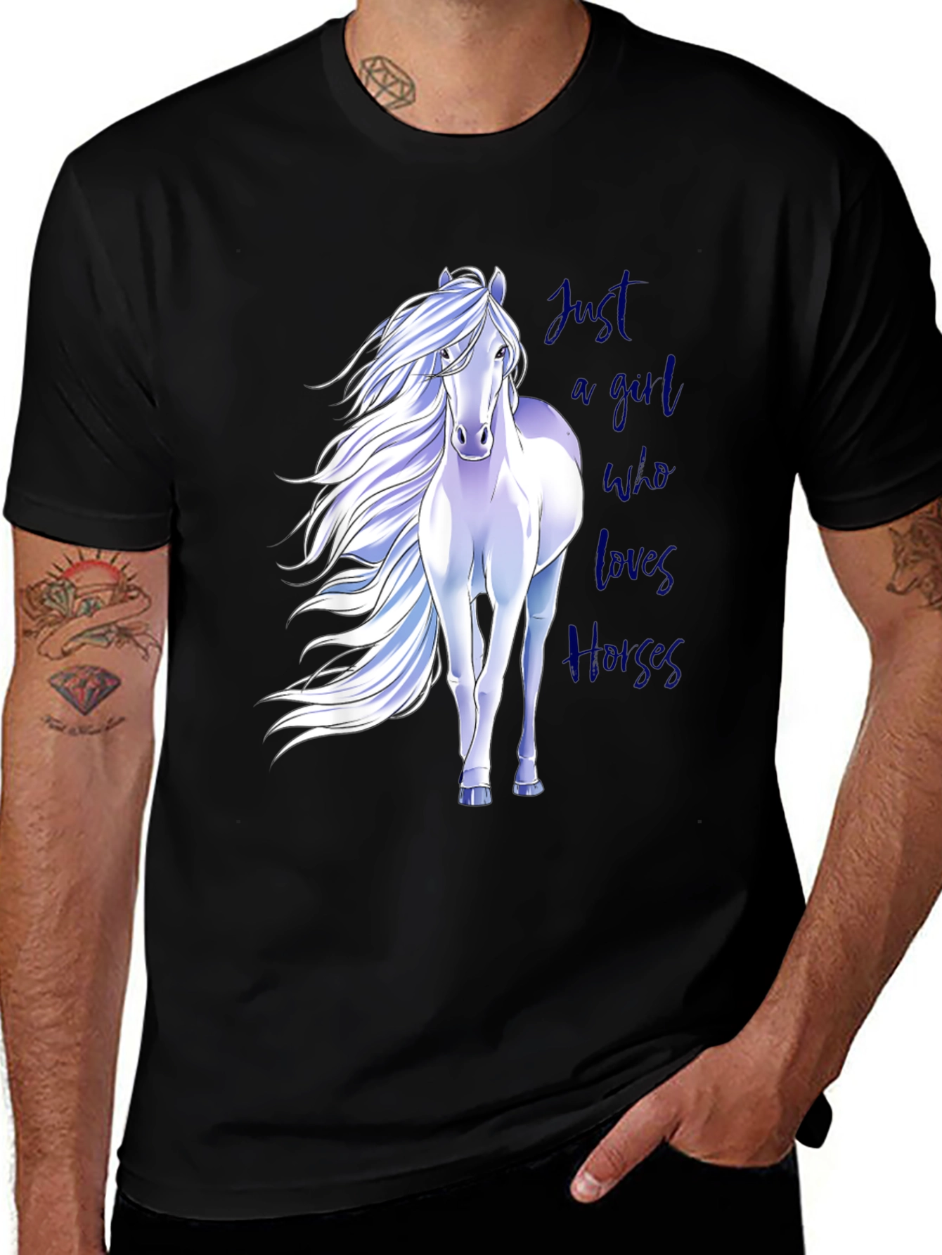 Variant 9 of Just a Girl Who Loves Horses T-Shirt