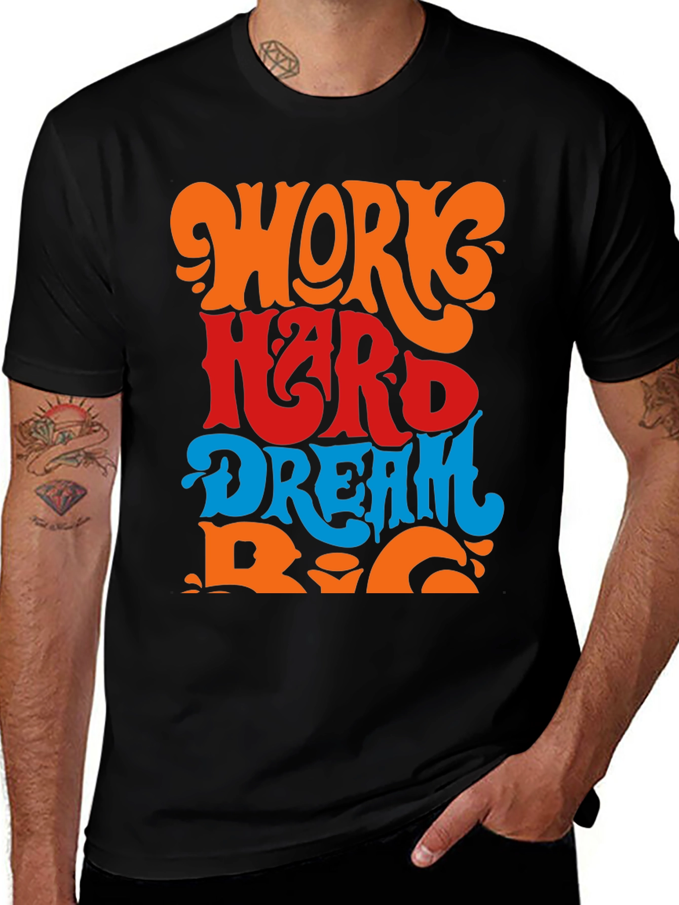 Variant 4 of Work Hard Dream Big Graphic T-Shirt